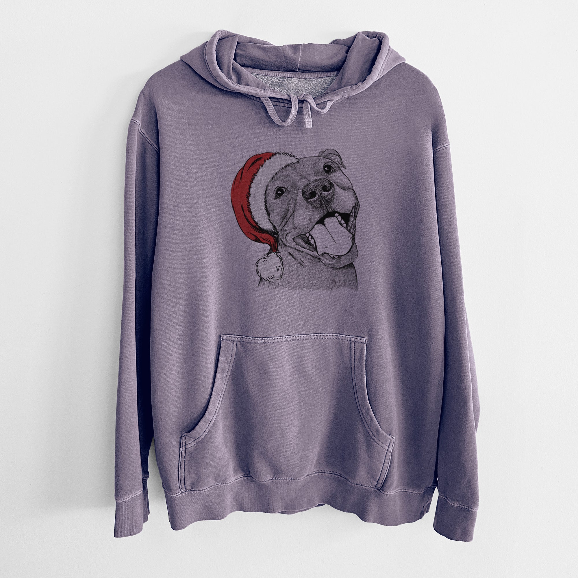 Santa Eloise the Pitbull Mix - Unisex Pigment Dyed Crew Sweatshirt