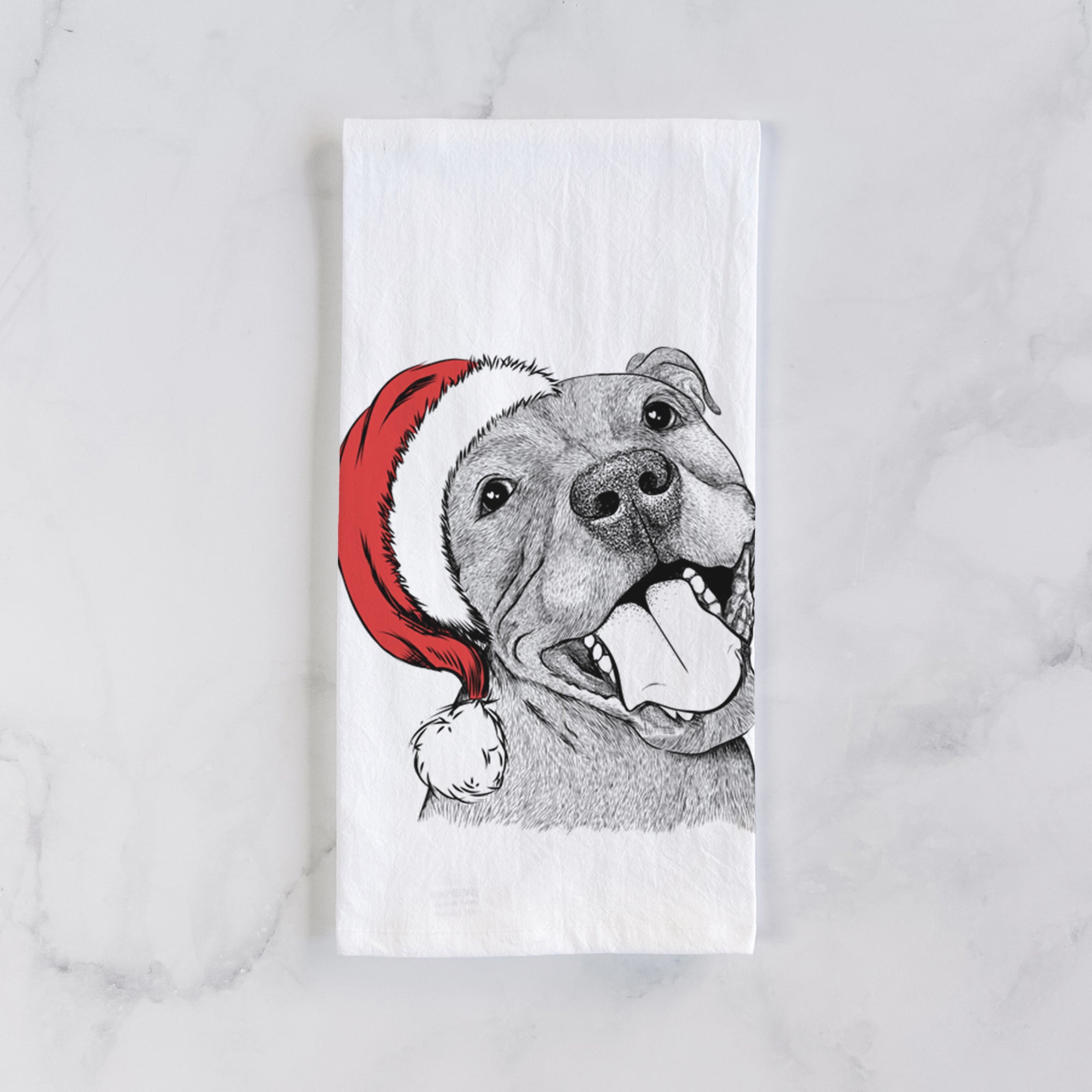 Eloise the Pitbull Mix Tea Towel