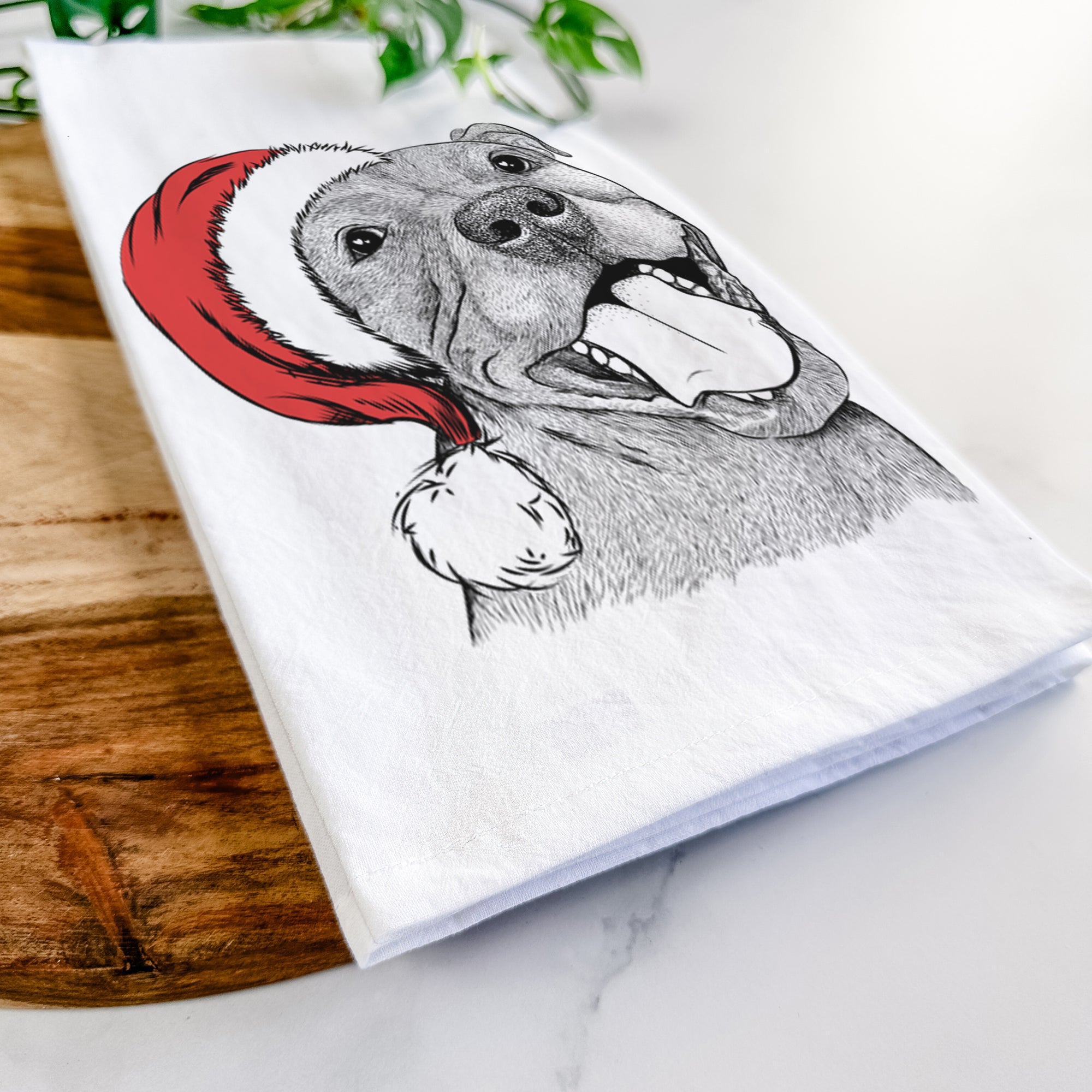 Eloise the Pitbull Mix Tea Towel