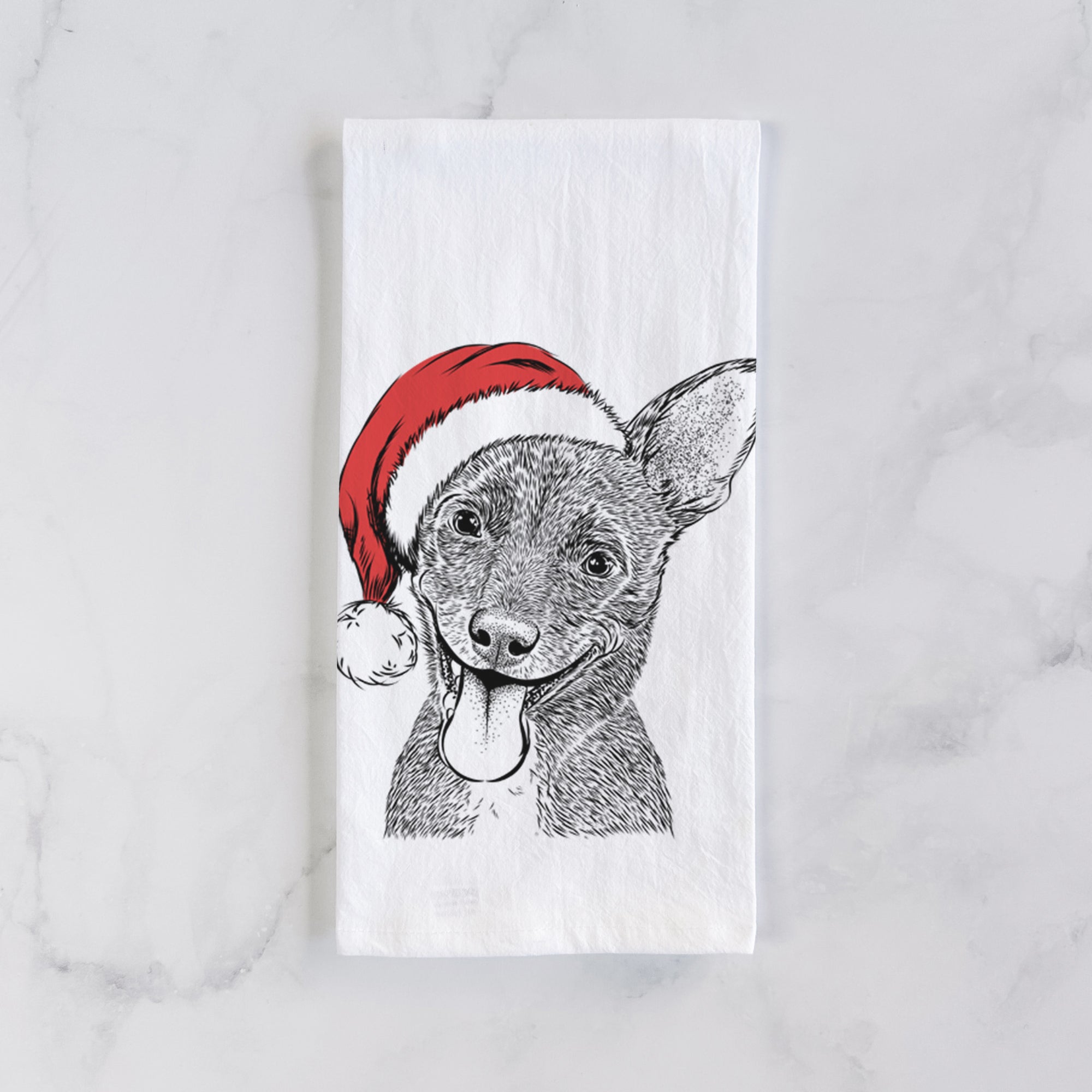 Elvira the Terrier Mix Tea Towel