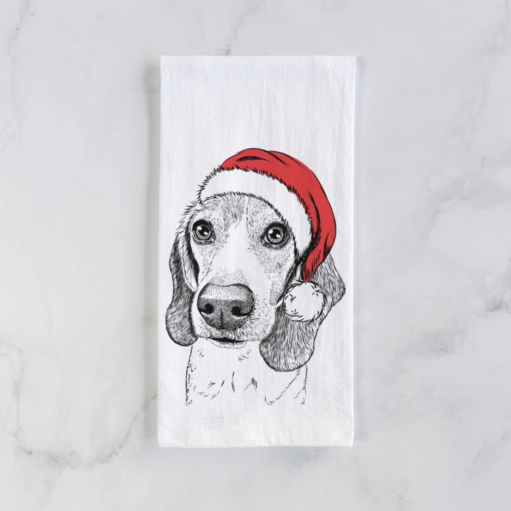 Elvis the Bluetick Beagle Tea Towel