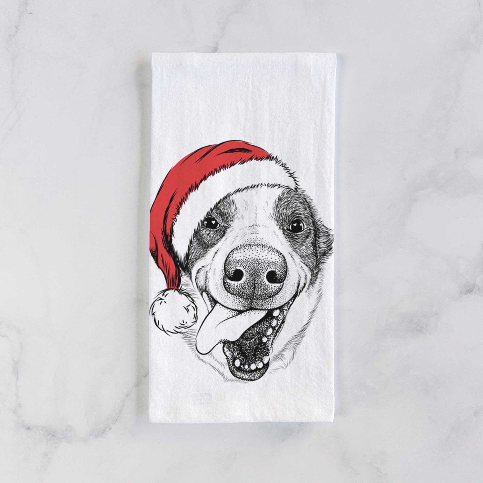 Elwood the Border Collie Tea Towel