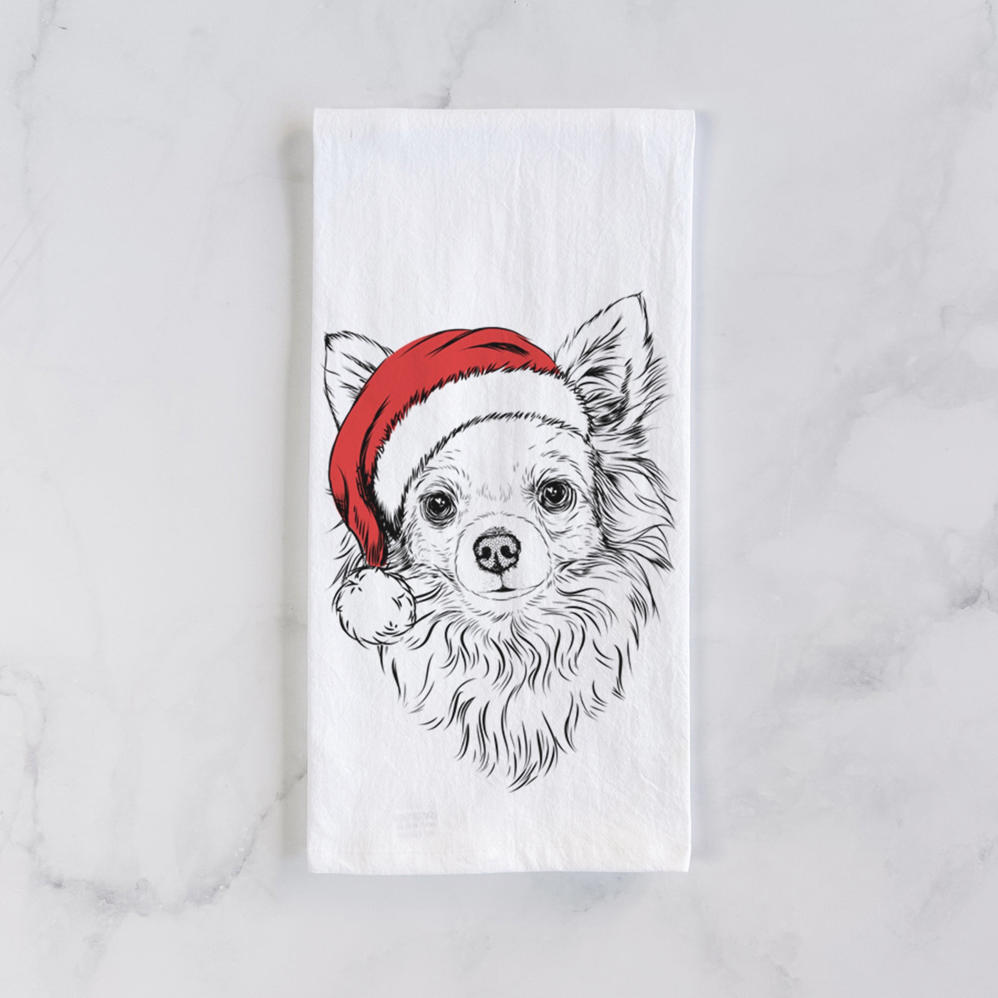 Emma the Longhaired Chihuahua Tea Towel