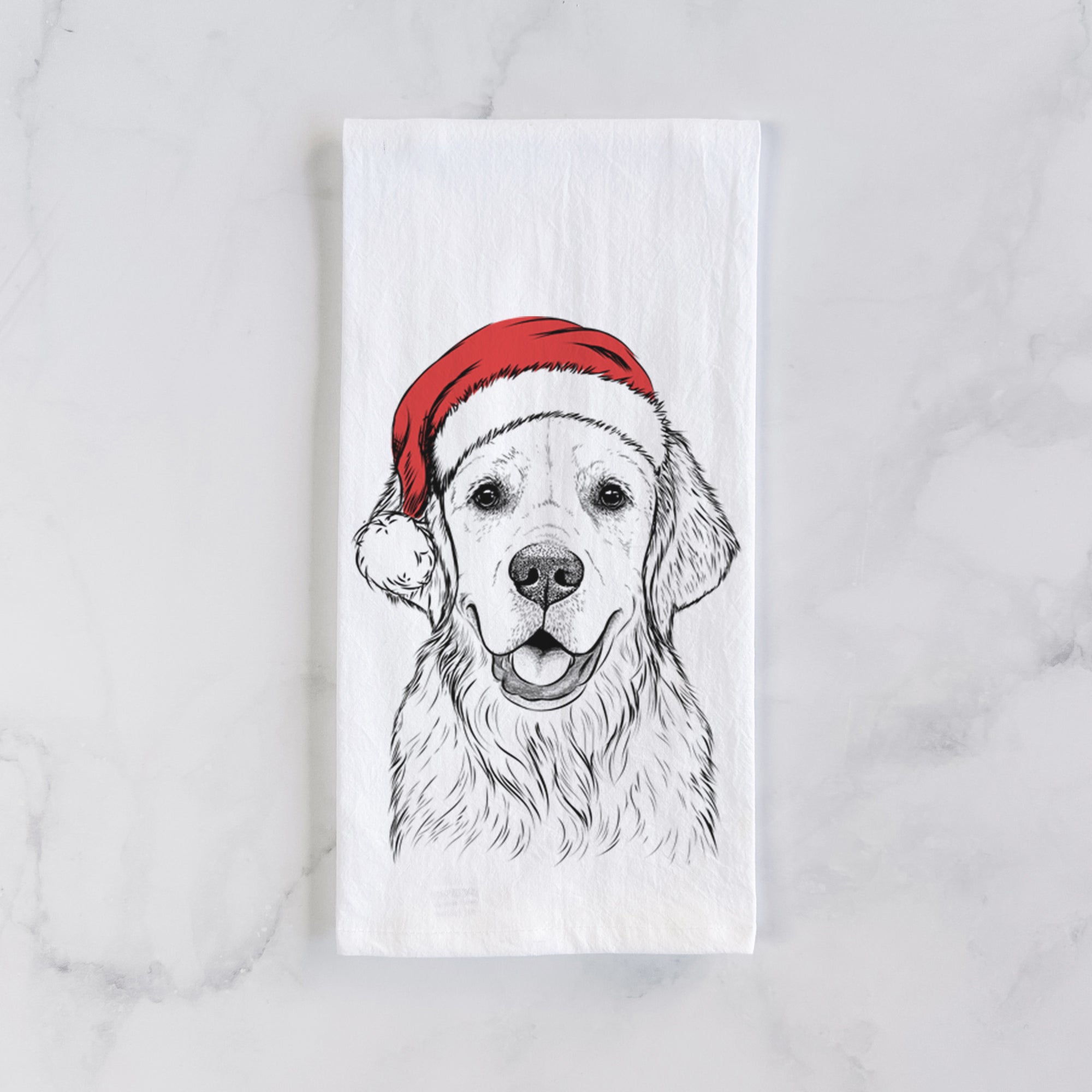 Emma the Golden Retriever Tea Towel