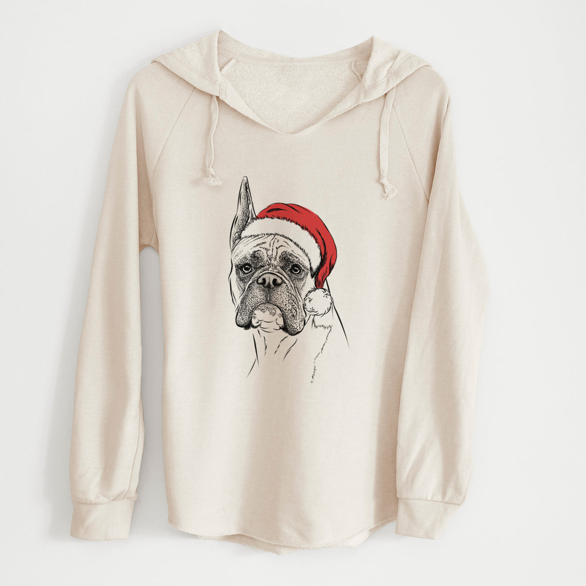 Santa Ezra the Boxer - Cali Wave Hooded Sweatshirt