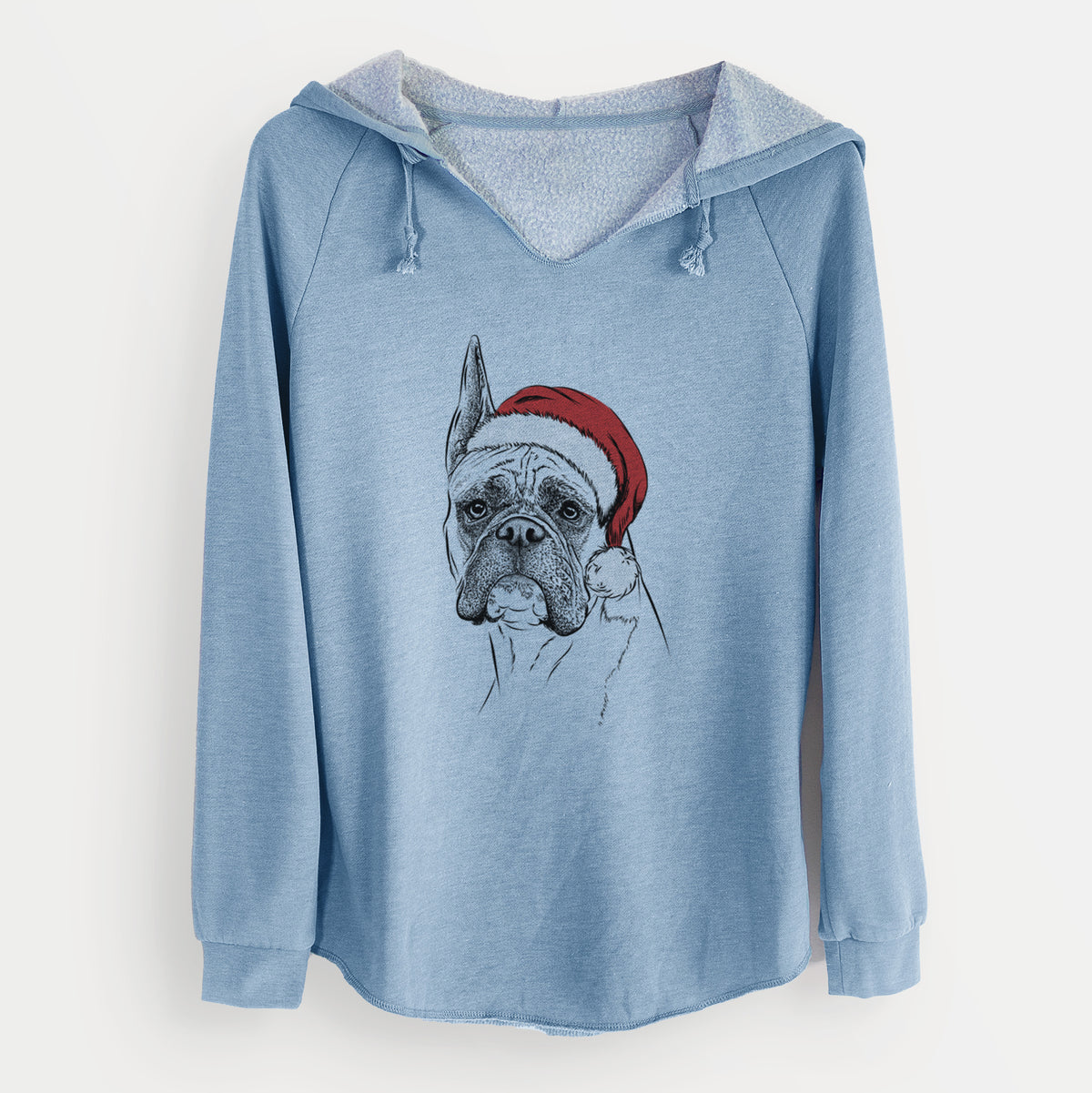 Santa Ezra the Boxer - Cali Wave Hooded Sweatshirt