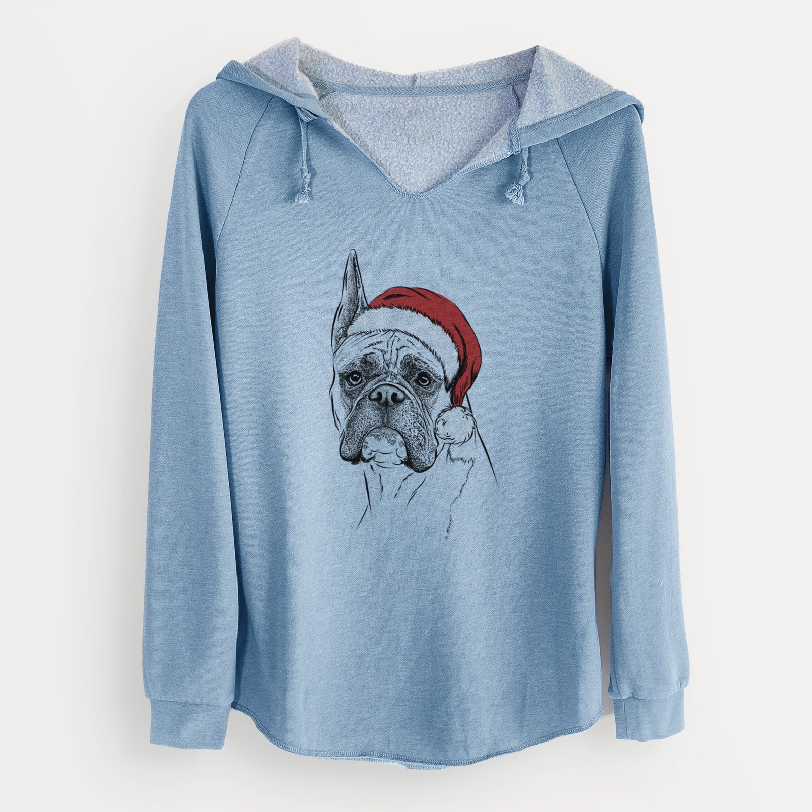 Santa Ezra the Boxer - Cali Wave Hooded Sweatshirt