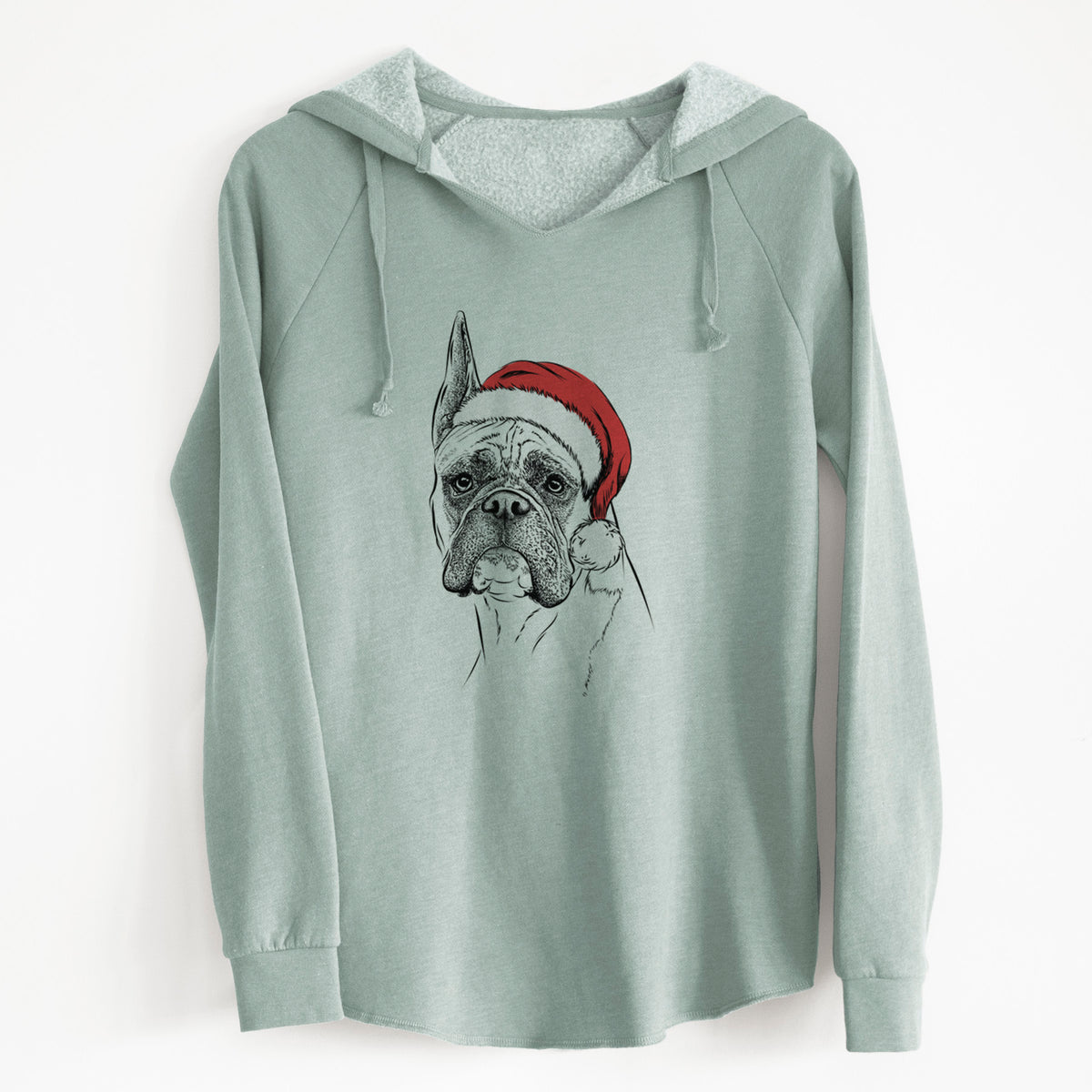 Santa Ezra the Boxer - Cali Wave Hooded Sweatshirt