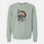 Santa Ezra the Boxer - Unisex Pigment Dyed Crew Sweatshirt