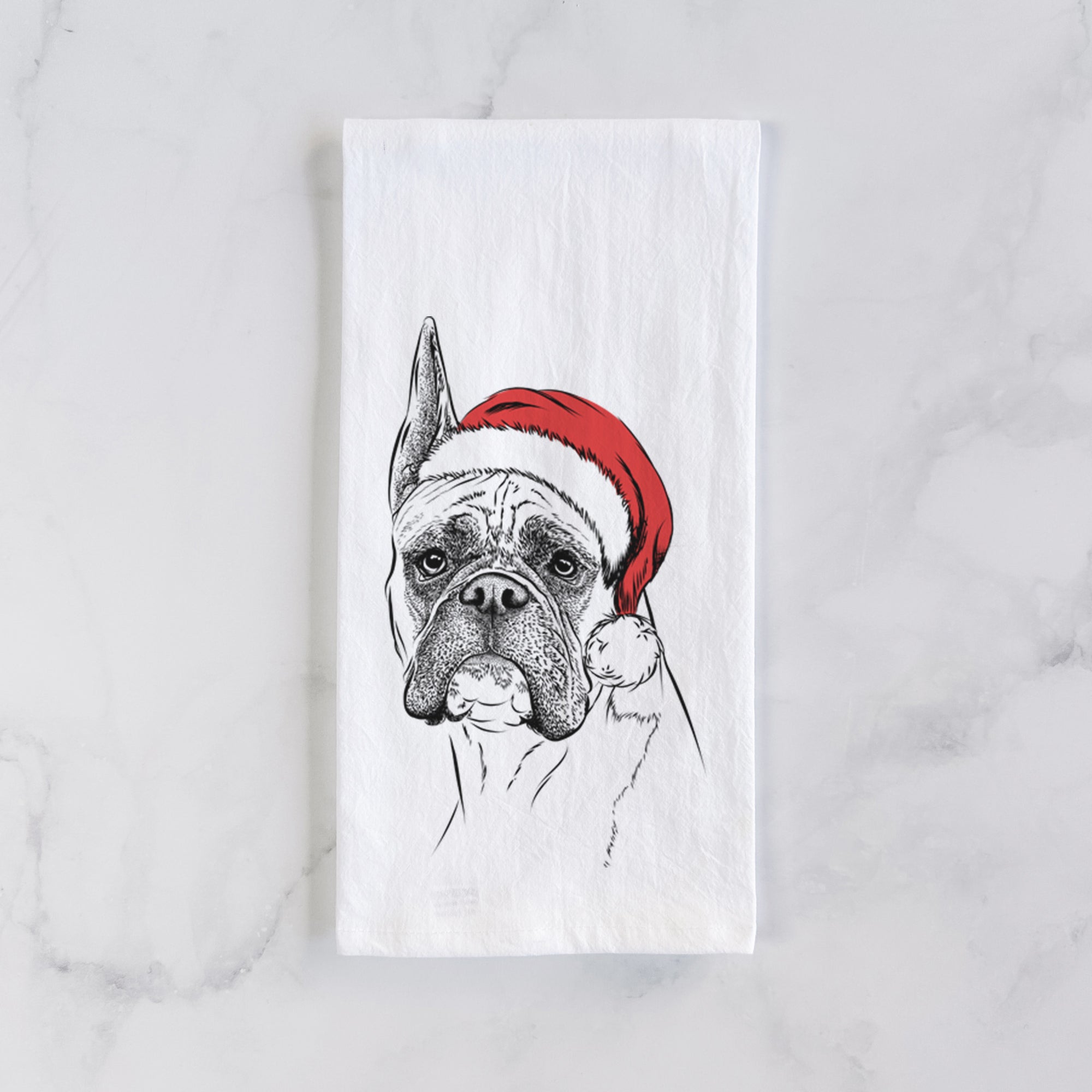 Ezra the Boxer Tea Towel