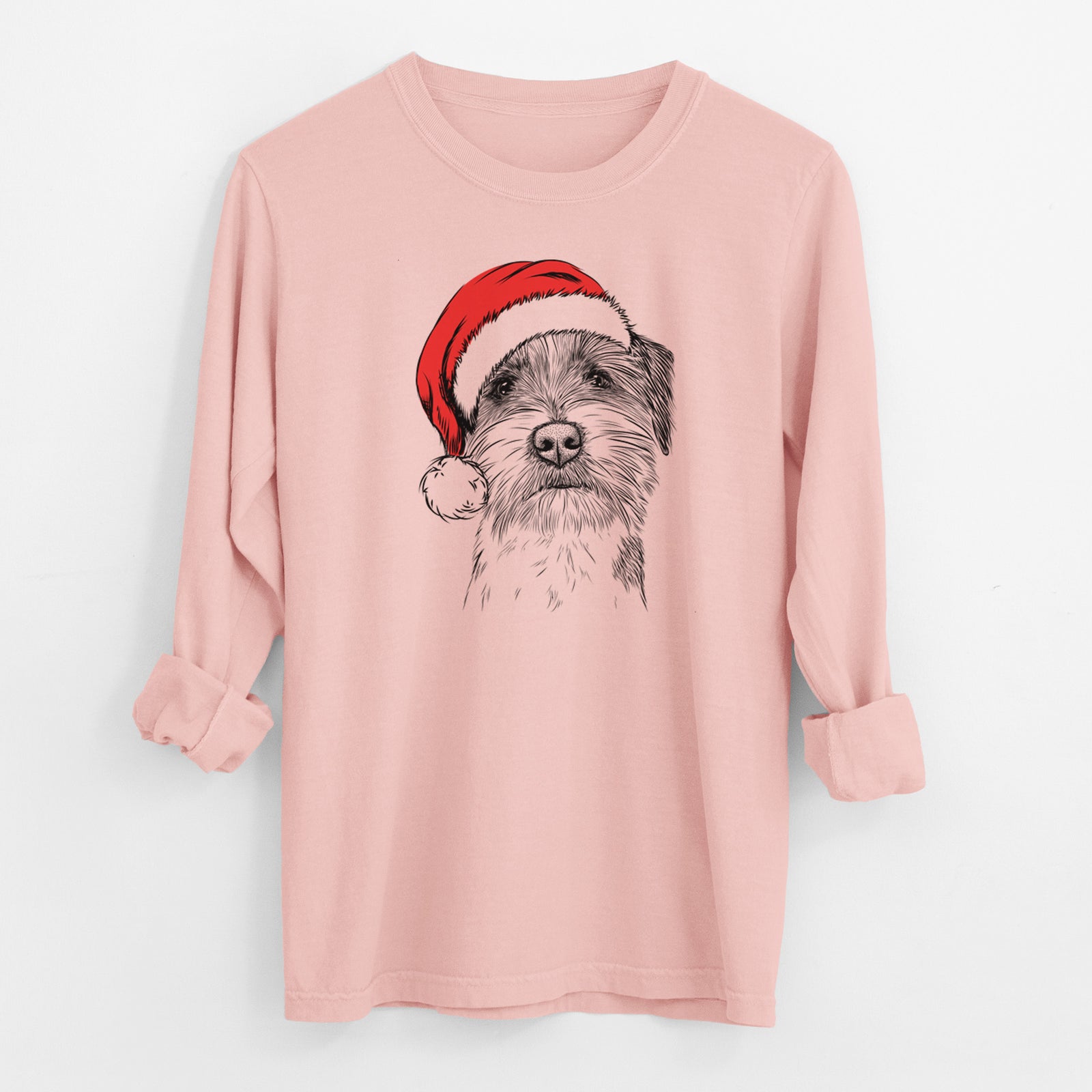 Santa Feis the Parson Russell Terrier - Men's Heavyweight 100% Cotton Long Sleeve