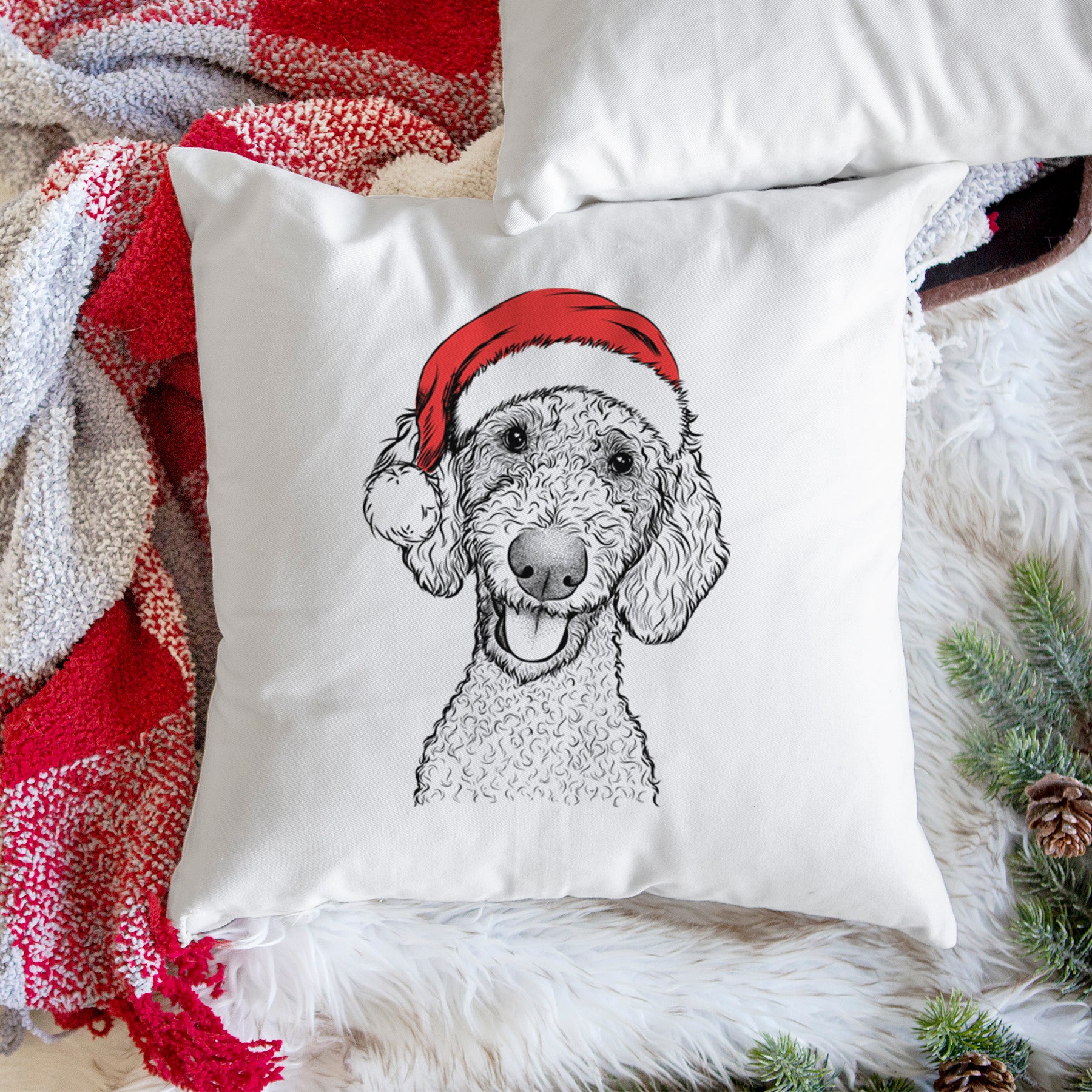 Fenway the Goldendoodle - Throw Pillow Cover