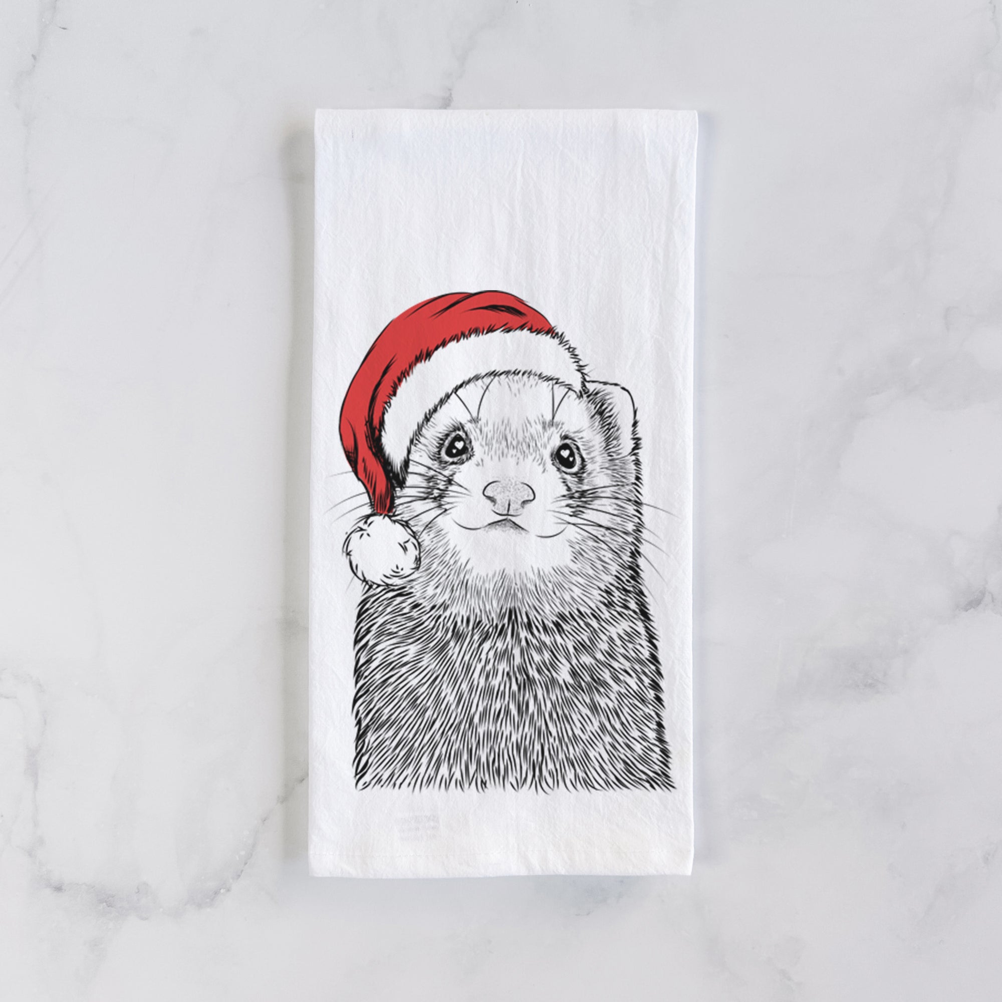 Fig the Ferret Tea Towel