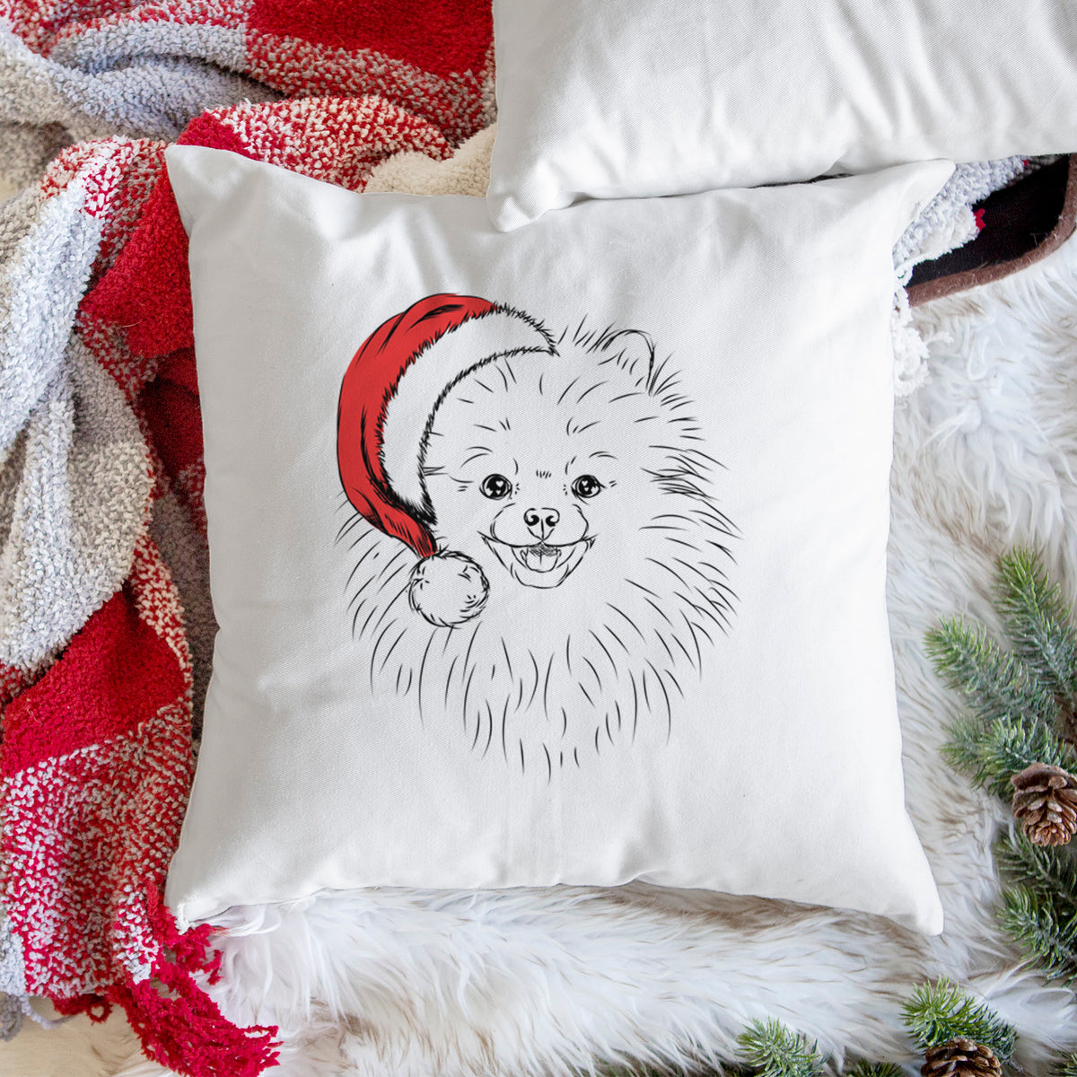 Finn the Pomeranian - Throw Pillow Cover