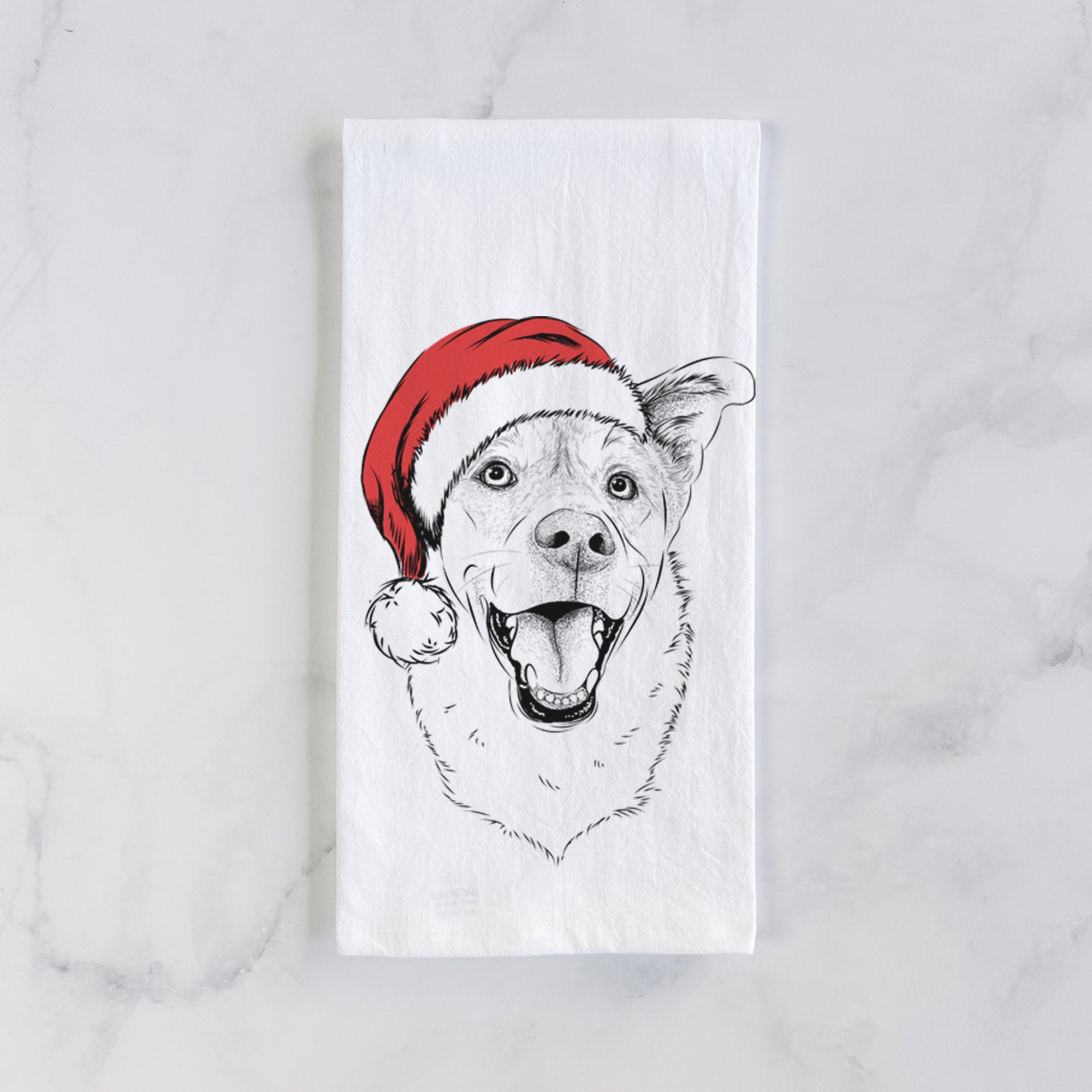 Fira the Saint Bernard Husky Mix Tea Towel