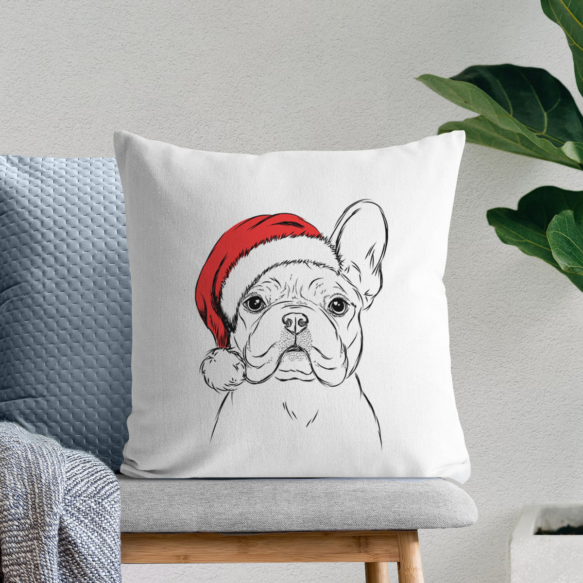 Franco the French Bulldog - Throw Pillow Cover