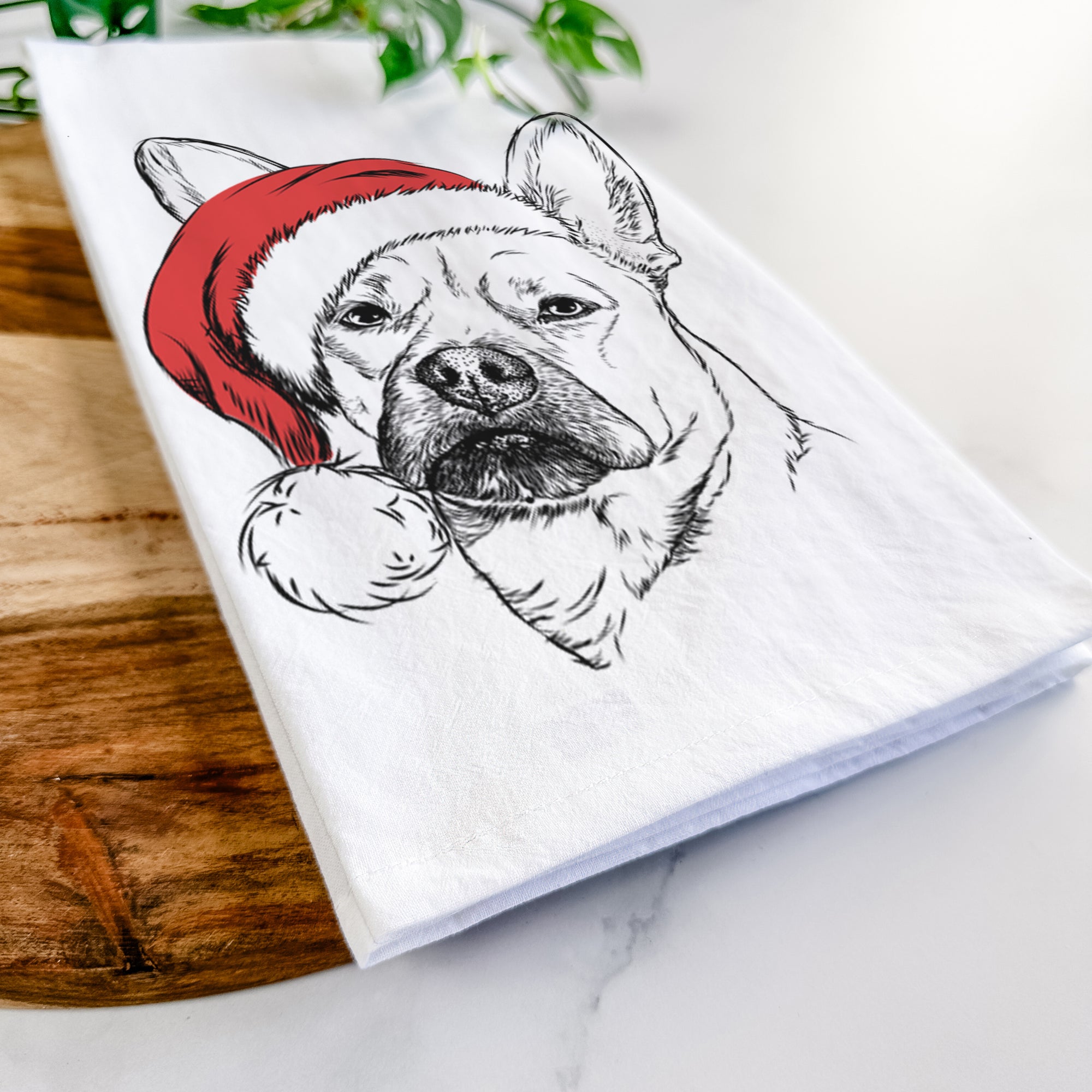 Frankie the Mixed Breed Tea Towel