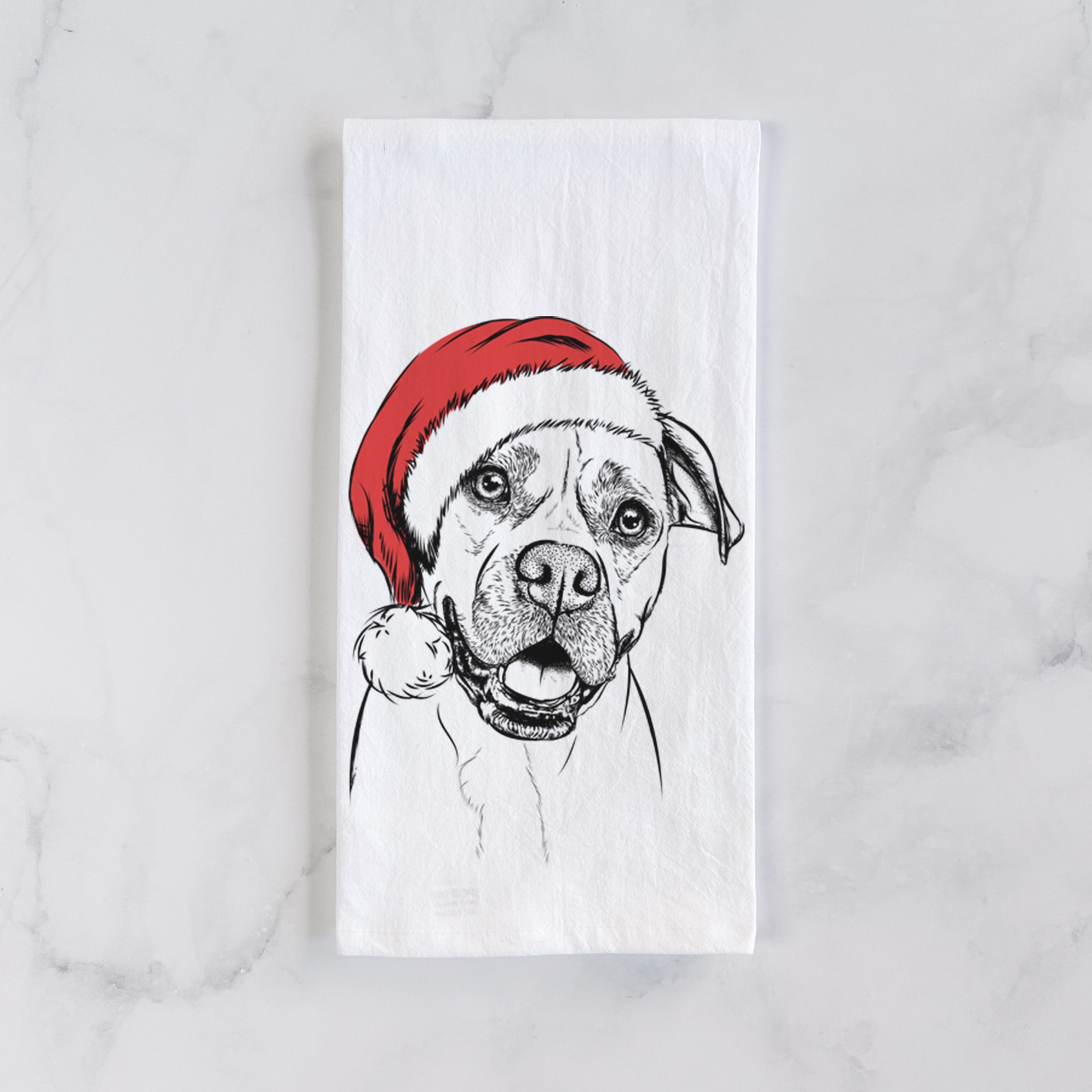 Frankie Tankie the Boxer Mix Tea Towel