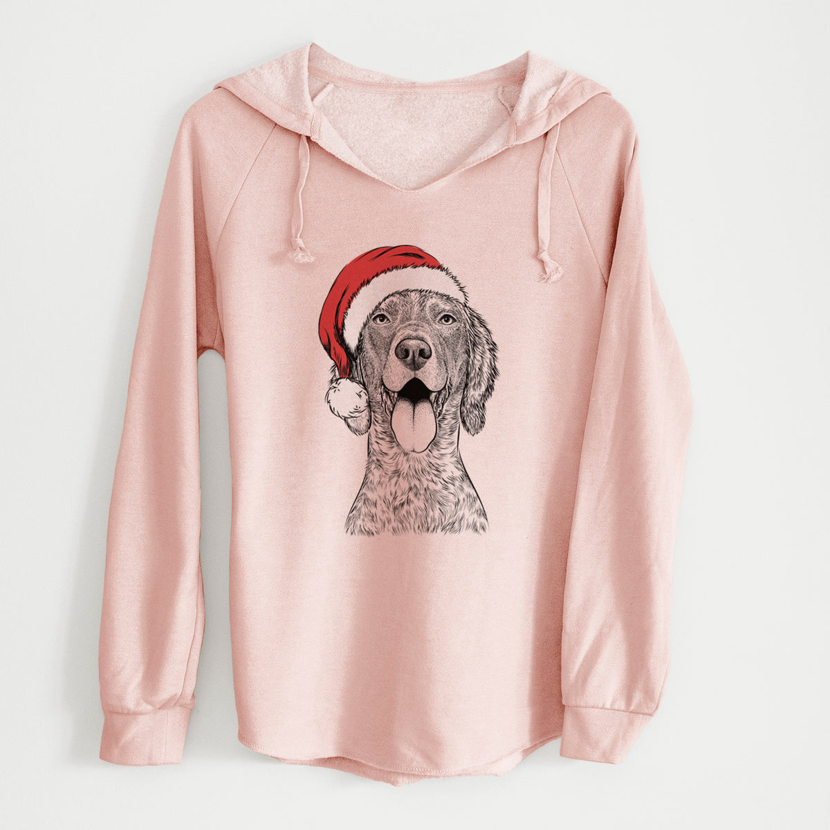 Santa Freddy the English Setter - Cali Wave Hooded Sweatshirt