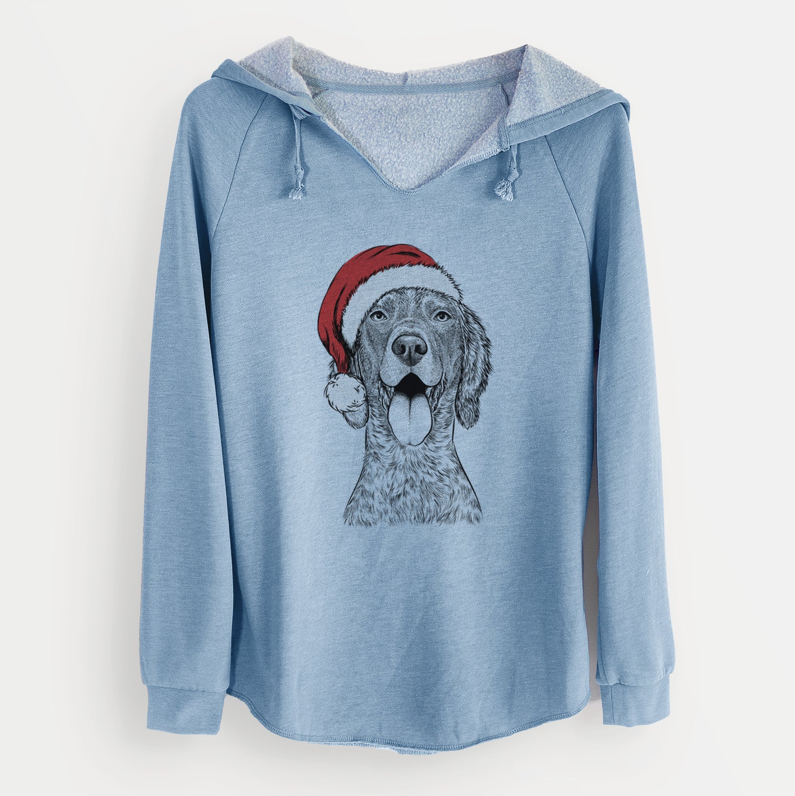Santa Freddy the English Setter - Cali Wave Hooded Sweatshirt