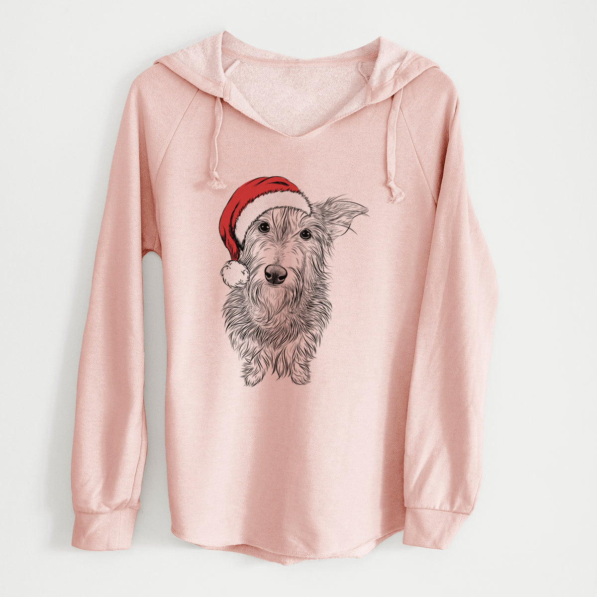 Santa Frida Doggo the Rescue Terrier Mix - Cali Wave Hooded Sweatshirt