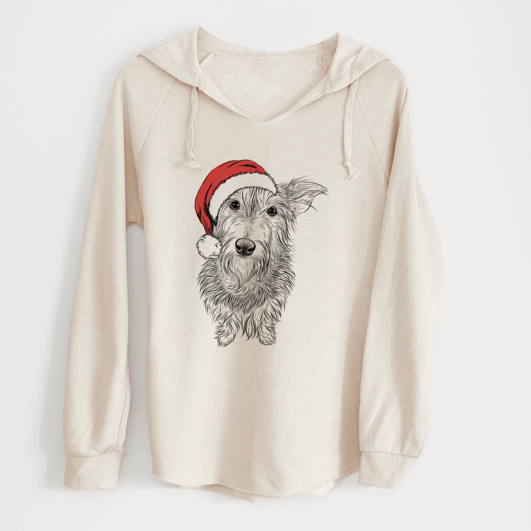 Santa Frida Doggo the Rescue Terrier Mix - Cali Wave Hooded Sweatshirt