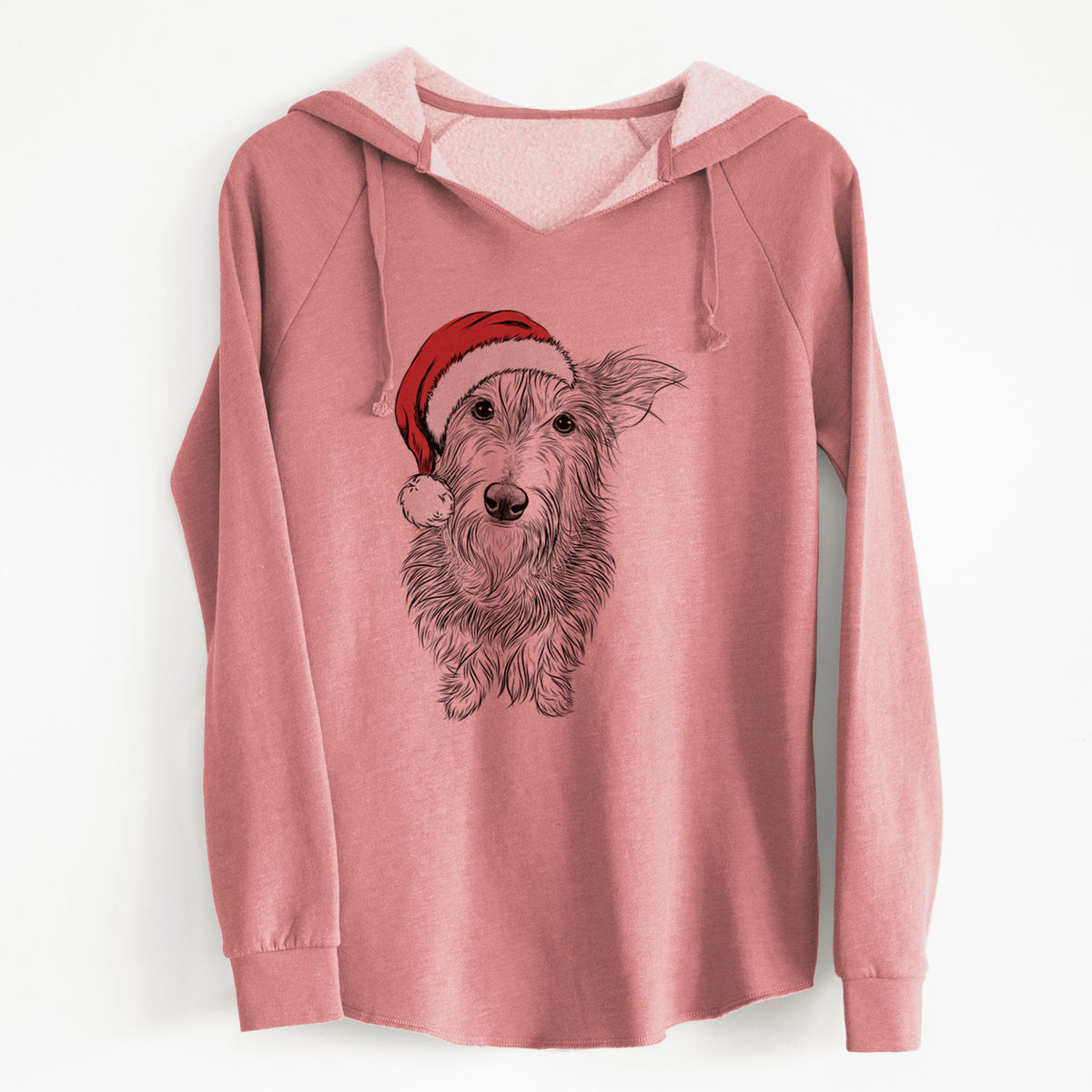 Santa Frida Doggo the Rescue Terrier Mix - Cali Wave Hooded Sweatshirt