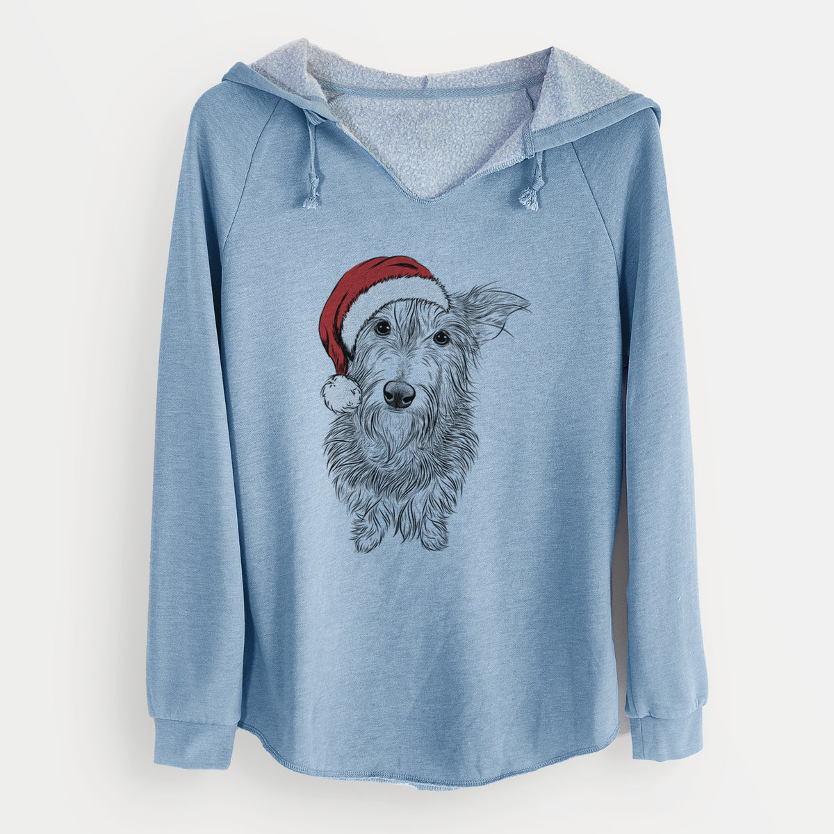 Santa Frida Doggo the Rescue Terrier Mix - Cali Wave Hooded Sweatshirt