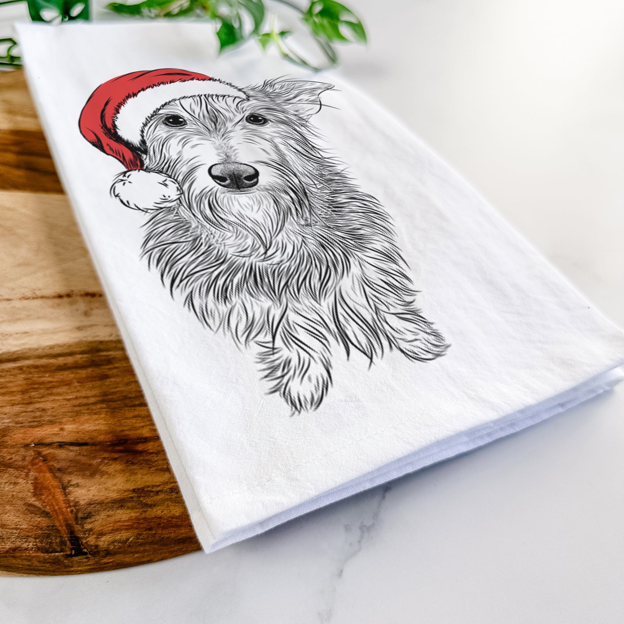 Frida Doggo the Rescue Terrier Mix Tea Towel