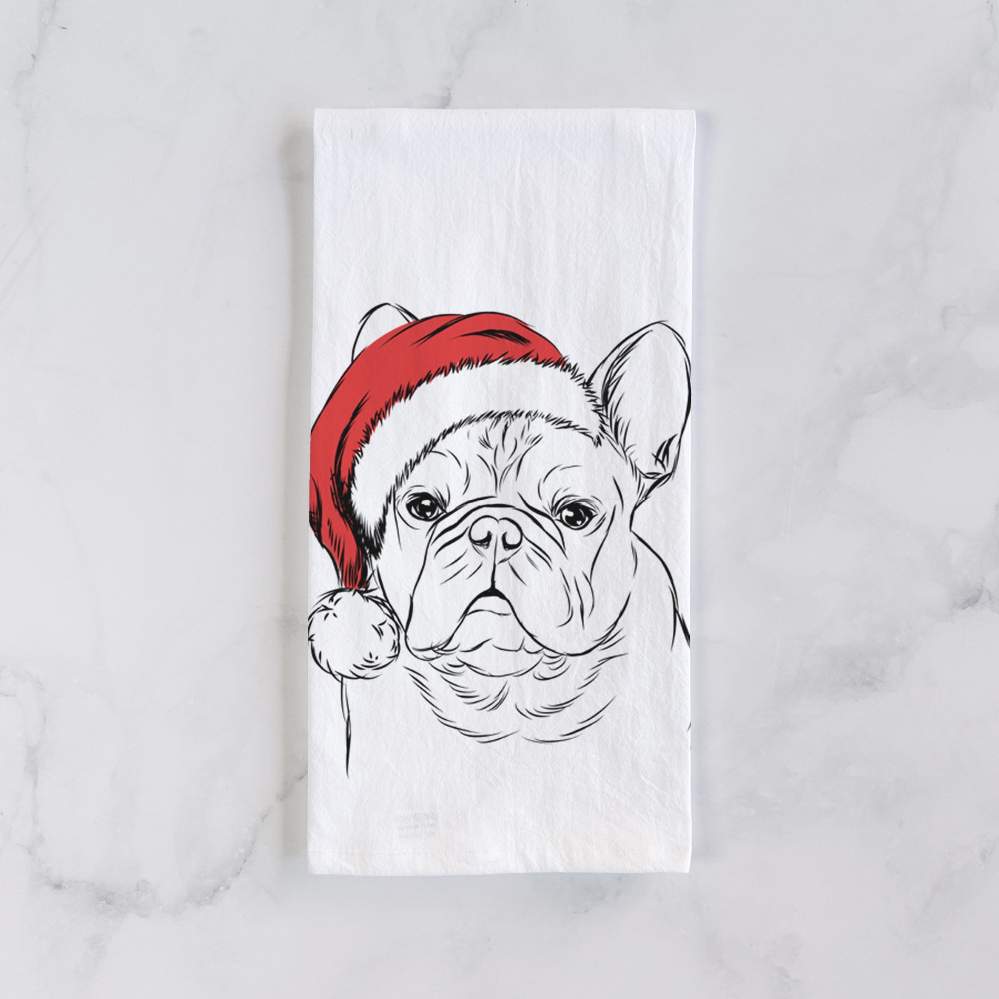 Fudge the French Bulldog Tea Towel