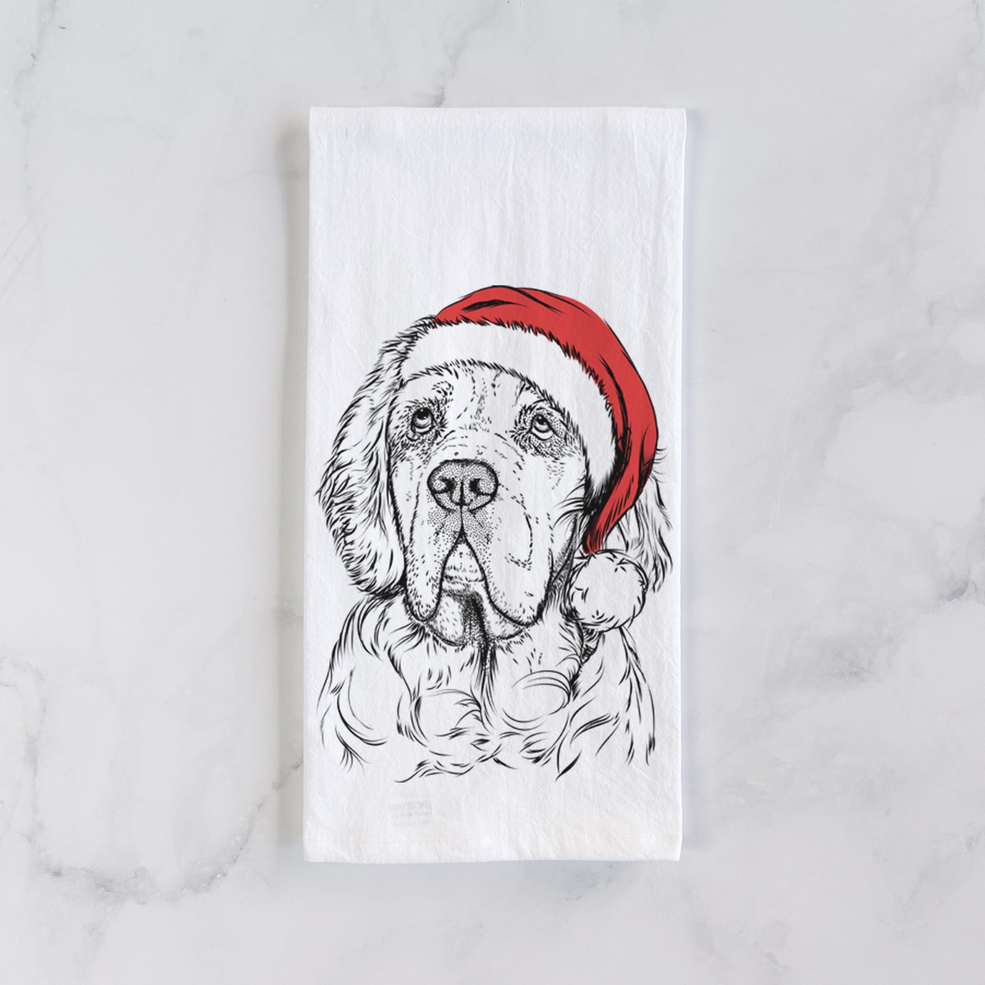 Gary the Clumber Spaniel Tea Towel