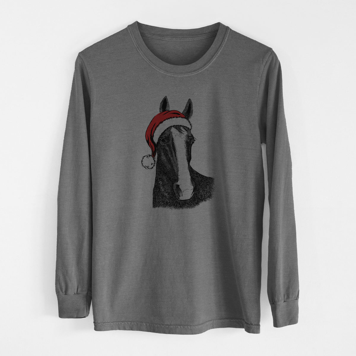 Santa Gibson the Tennessee Walking Horse - Men's Heavyweight 100% Cotton Long Sleeve