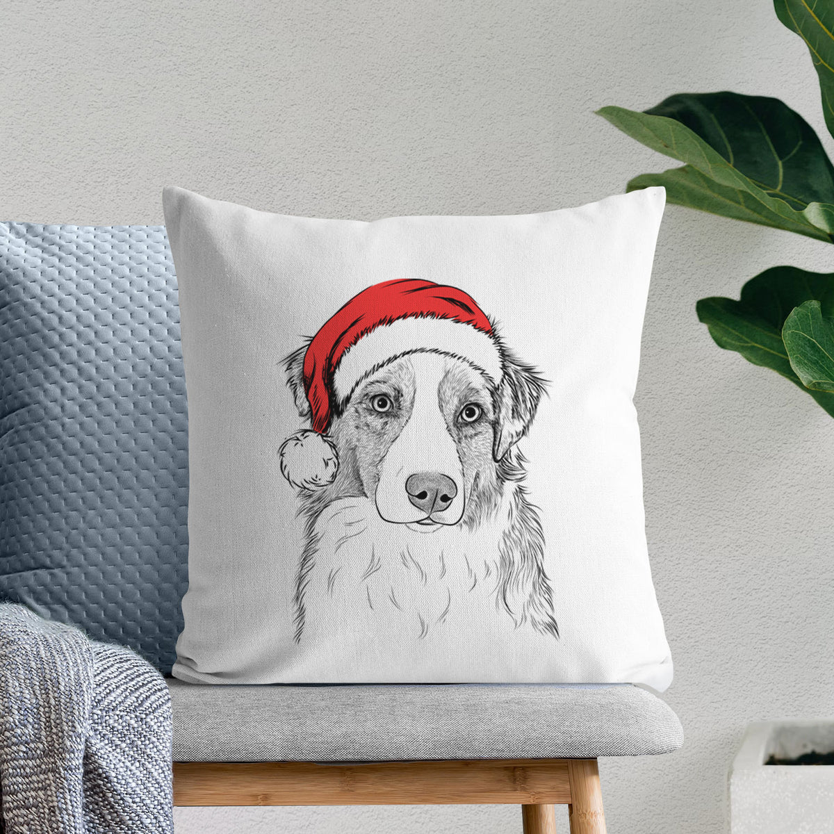 Ginger the Australian Shepherd - Throw Pillow Cover