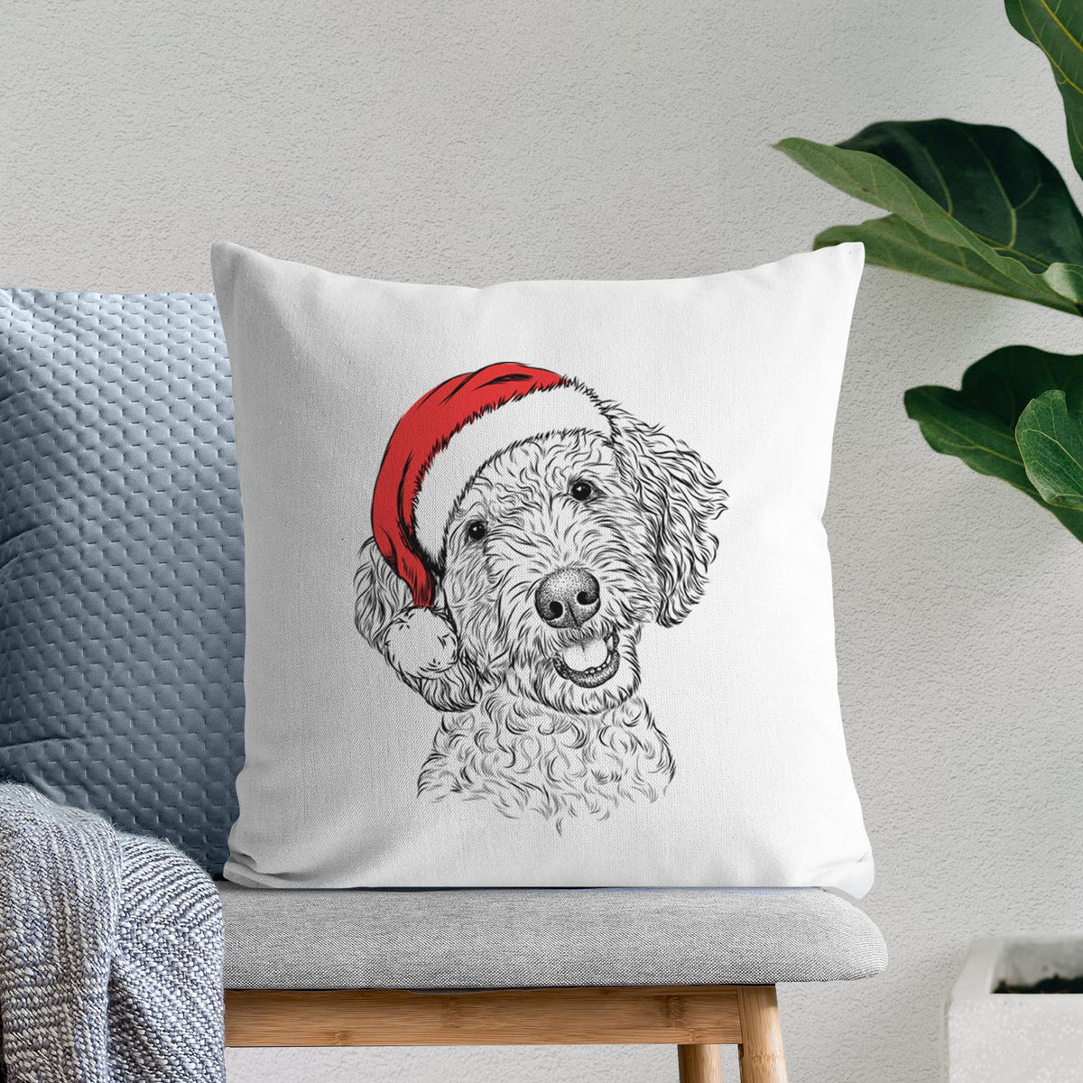Gizmo the Goldendoodle - Throw Pillow Cover