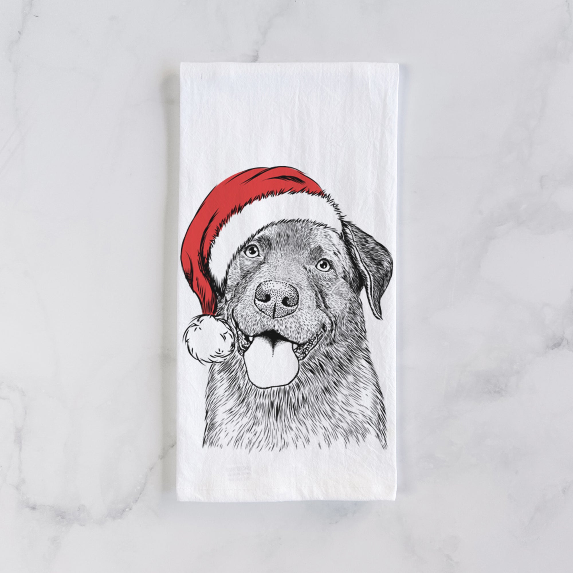 Gonzo the Chocolate Lab Tea Towel