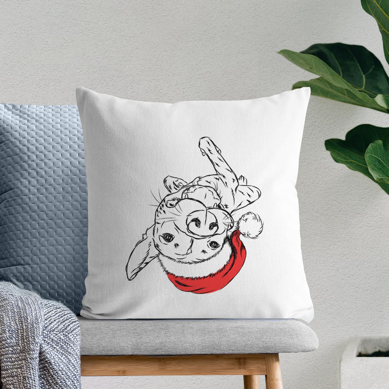 Goose the Mixed Breed - Throw Pillow Cover