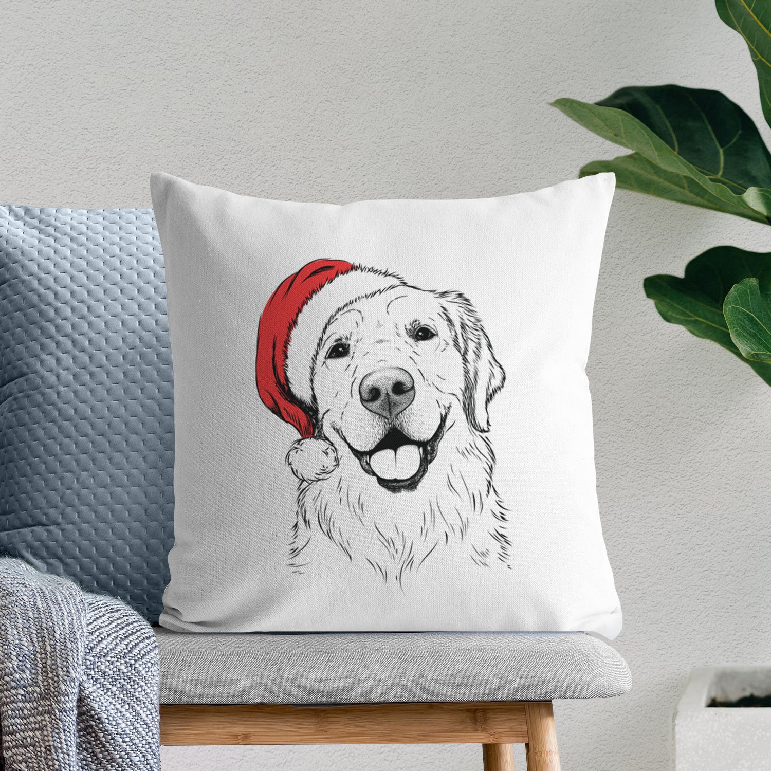 Griffin the Golden Retriever - Throw Pillow Cover