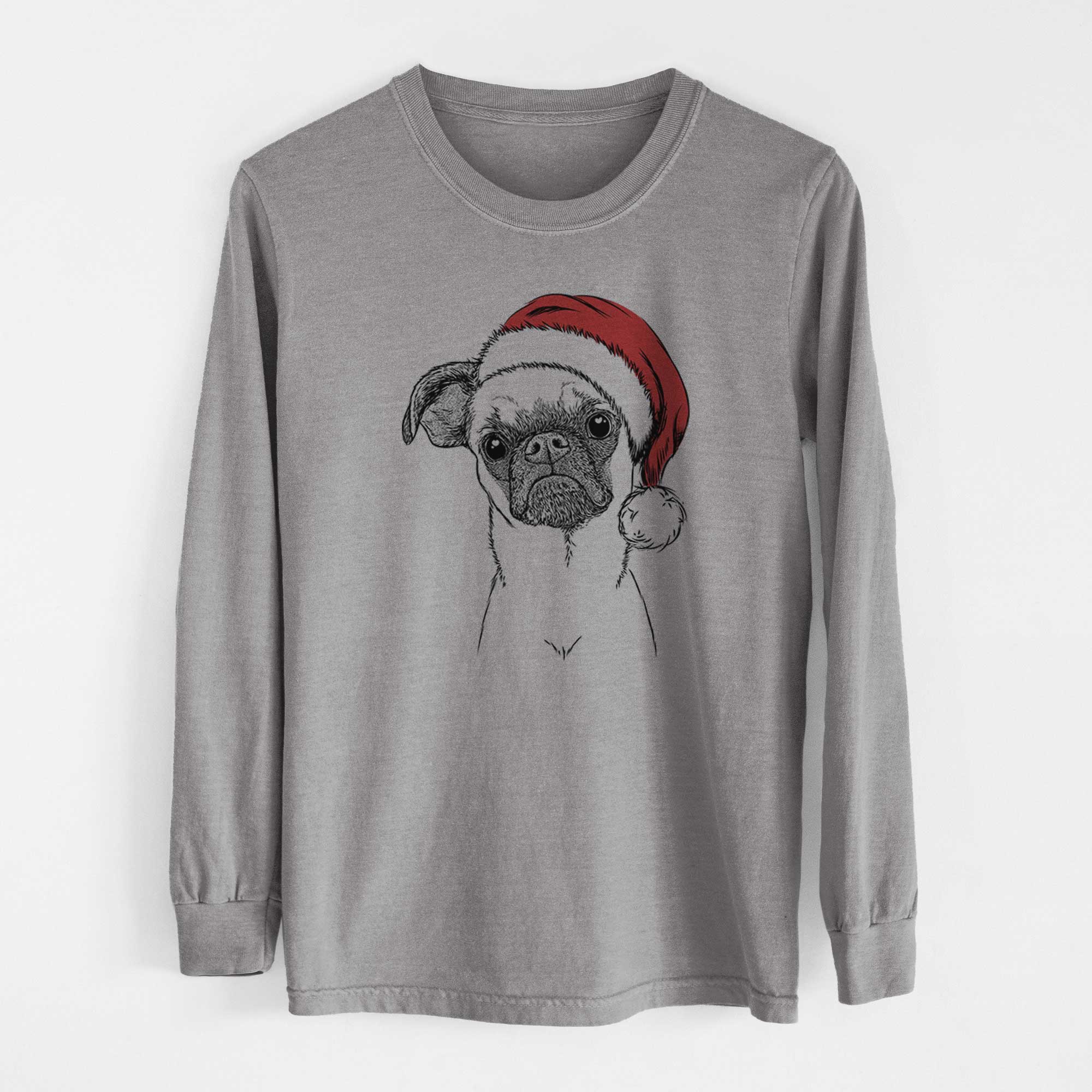 Santa Groot the Brussels Griffon - Men's Heavyweight 100% Cotton Long Sleeve