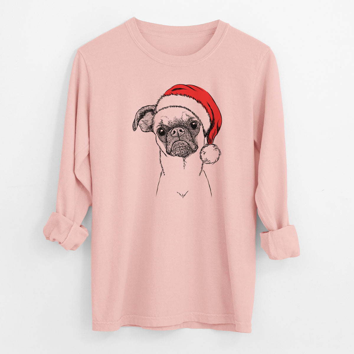 Santa Groot the Brussels Griffon - Men's Heavyweight 100% Cotton Long Sleeve