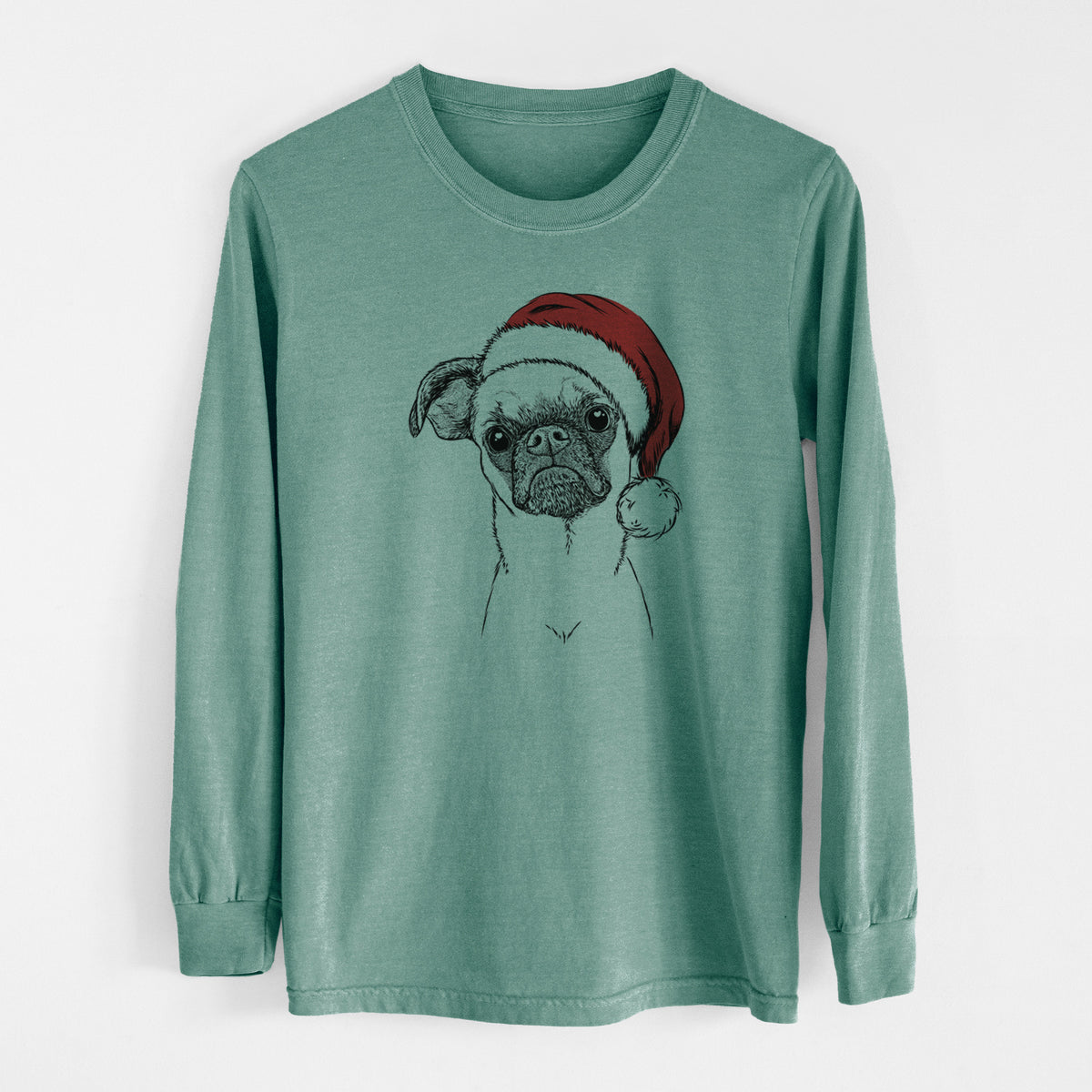 Santa Groot the Brussels Griffon - Men's Heavyweight 100% Cotton Long Sleeve