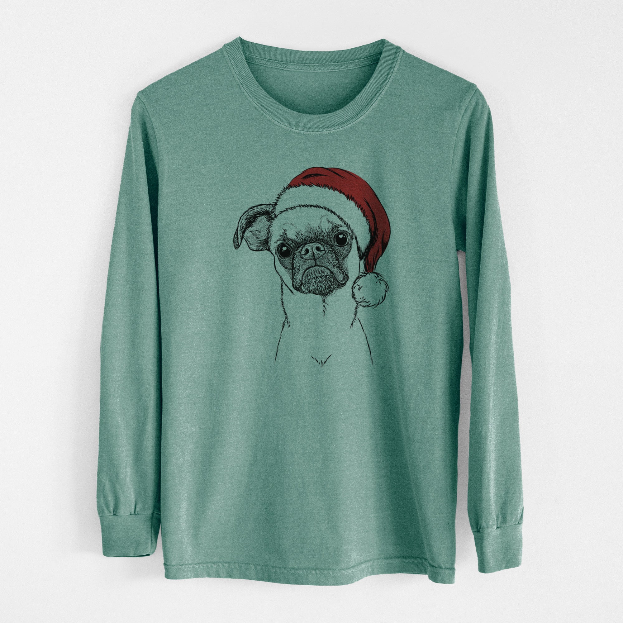 Santa Groot the Brussels Griffon - Men's Heavyweight 100% Cotton Long Sleeve