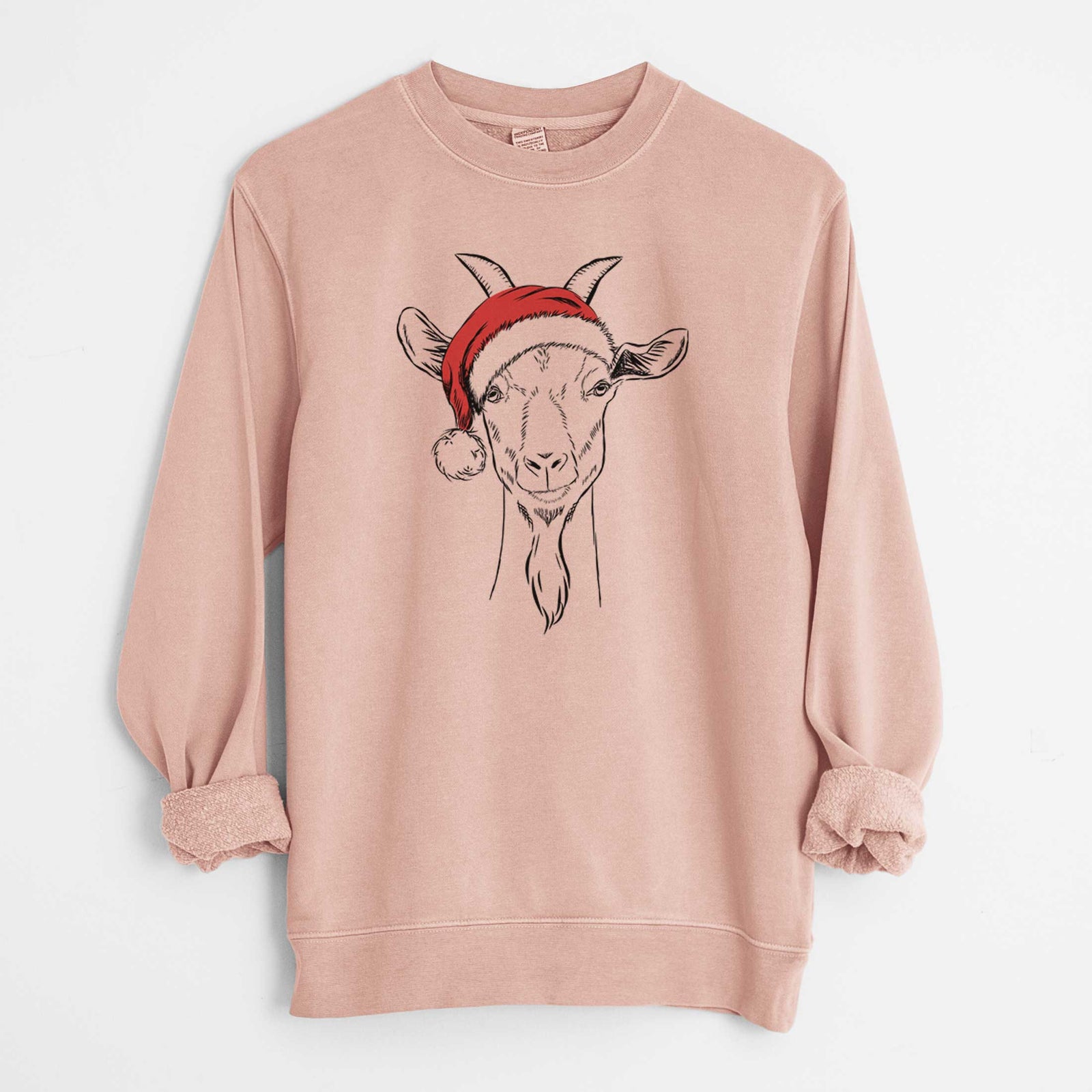 Santa Gunnar the Goat - Unisex Pigment Dyed Crew Sweatshirt