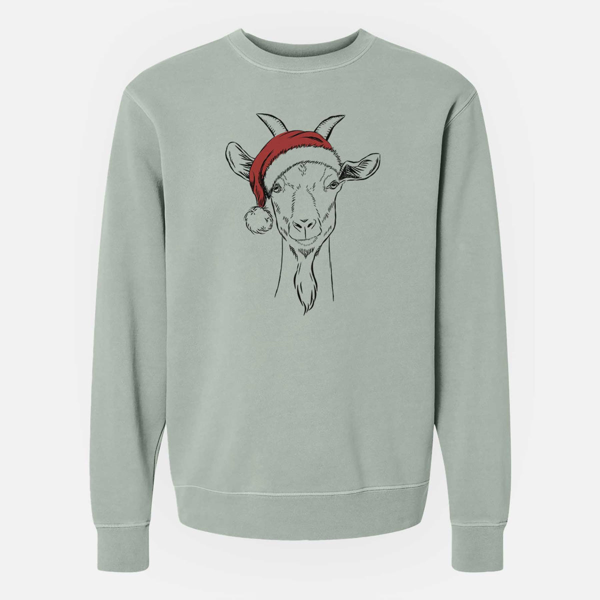 Santa Gunnar the Goat - Unisex Pigment Dyed Crew Sweatshirt