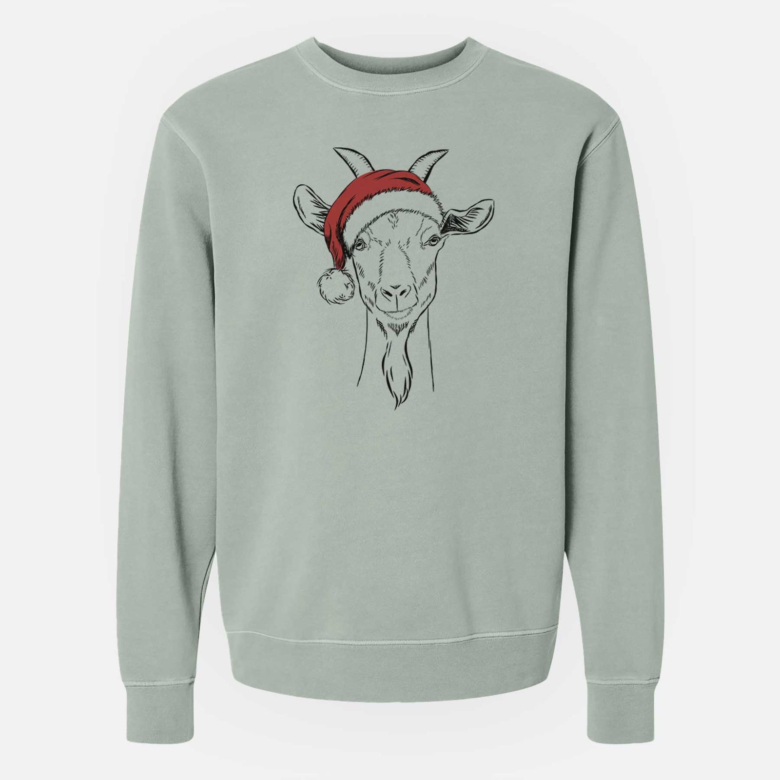 Santa Gunnar the Goat - Unisex Pigment Dyed Crew Sweatshirt