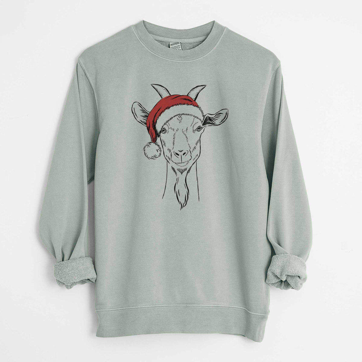 Santa Gunnar the Goat - Unisex Pigment Dyed Crew Sweatshirt