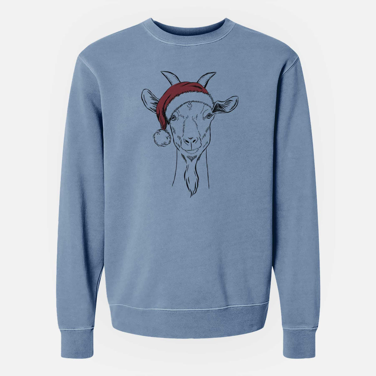 Santa Gunnar the Goat - Unisex Pigment Dyed Crew Sweatshirt