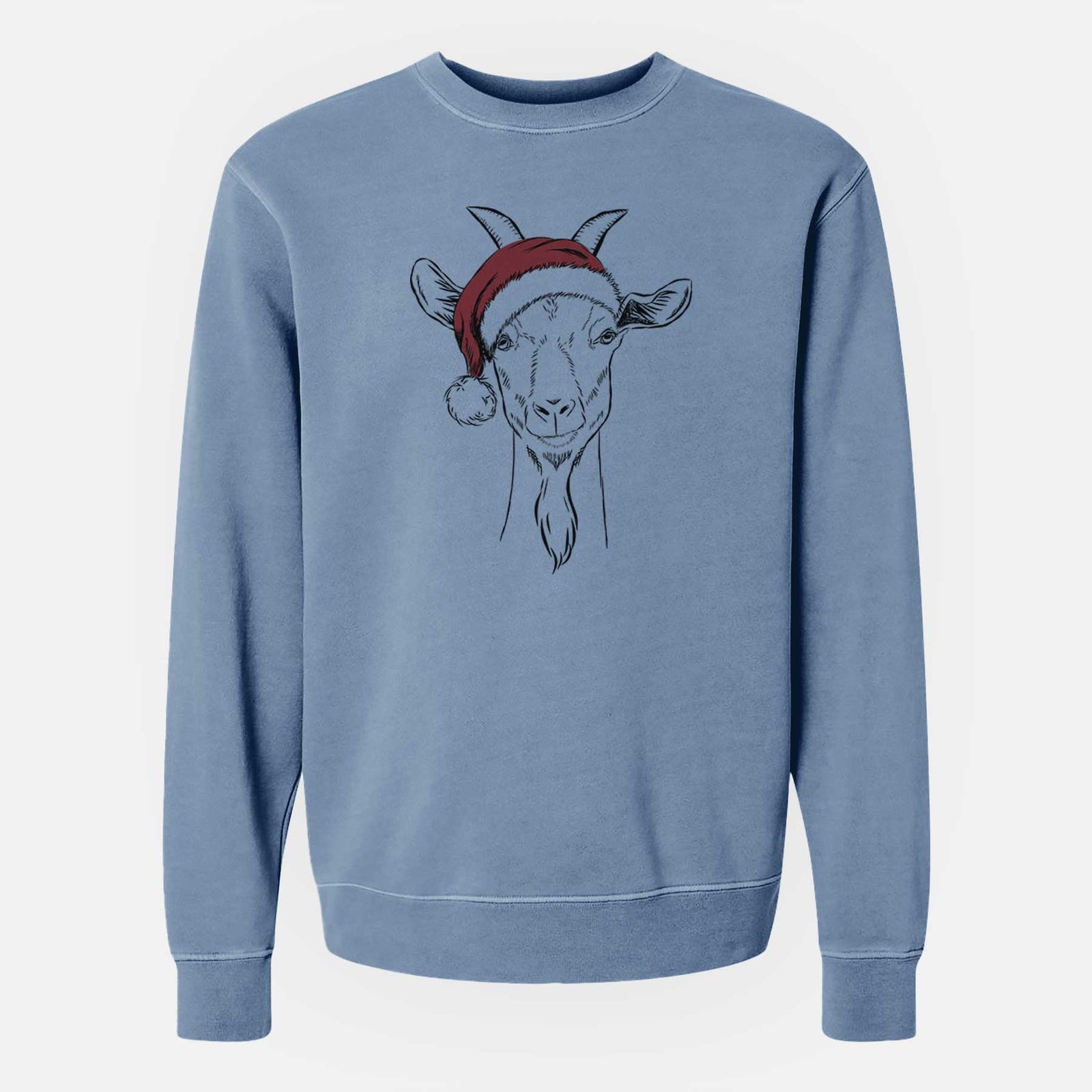 Santa Gunnar the Goat - Unisex Pigment Dyed Crew Sweatshirt