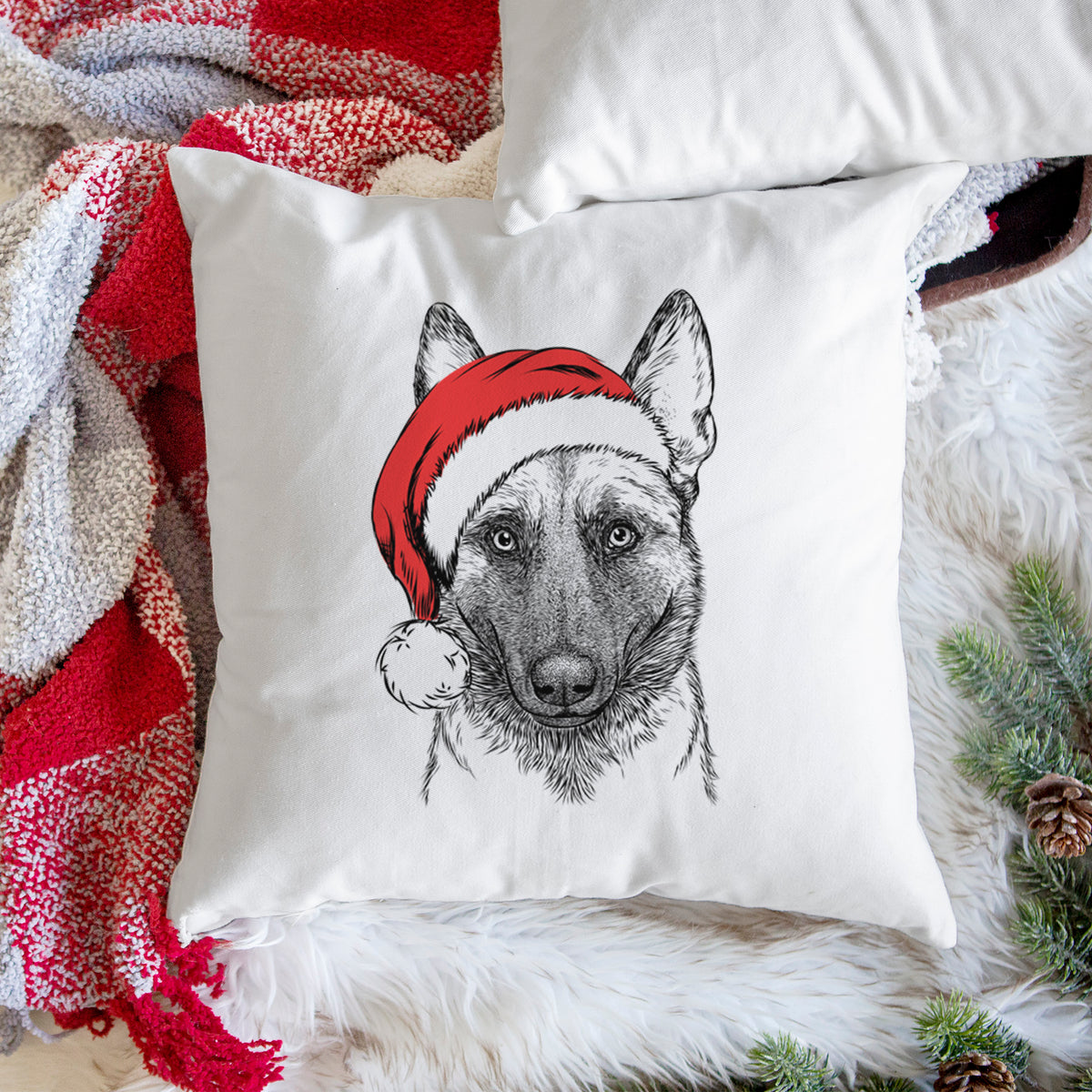 Gunther the Belgian Malinois - Throw Pillow Cover