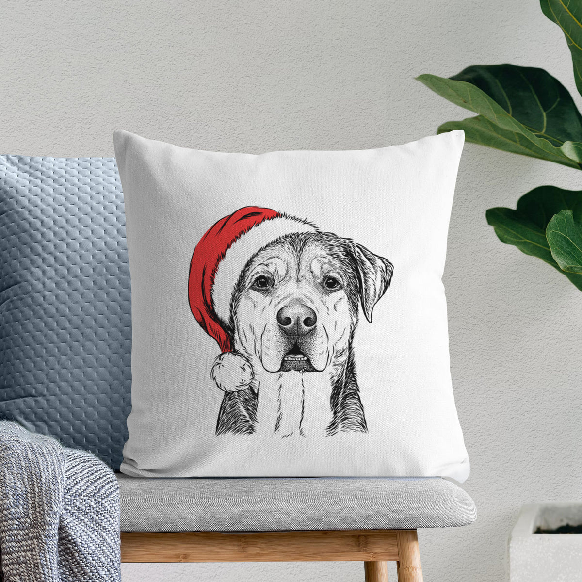 Gus the Rottweiler Mix - Throw Pillow Cover