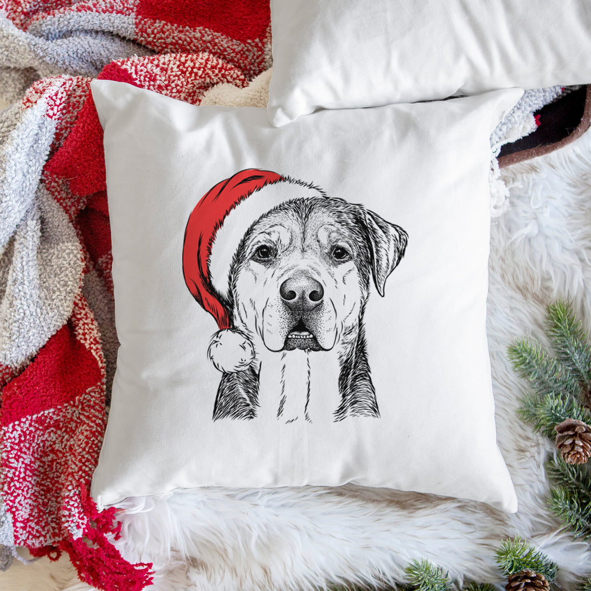 Gus the Rottweiler Mix - Throw Pillow Cover